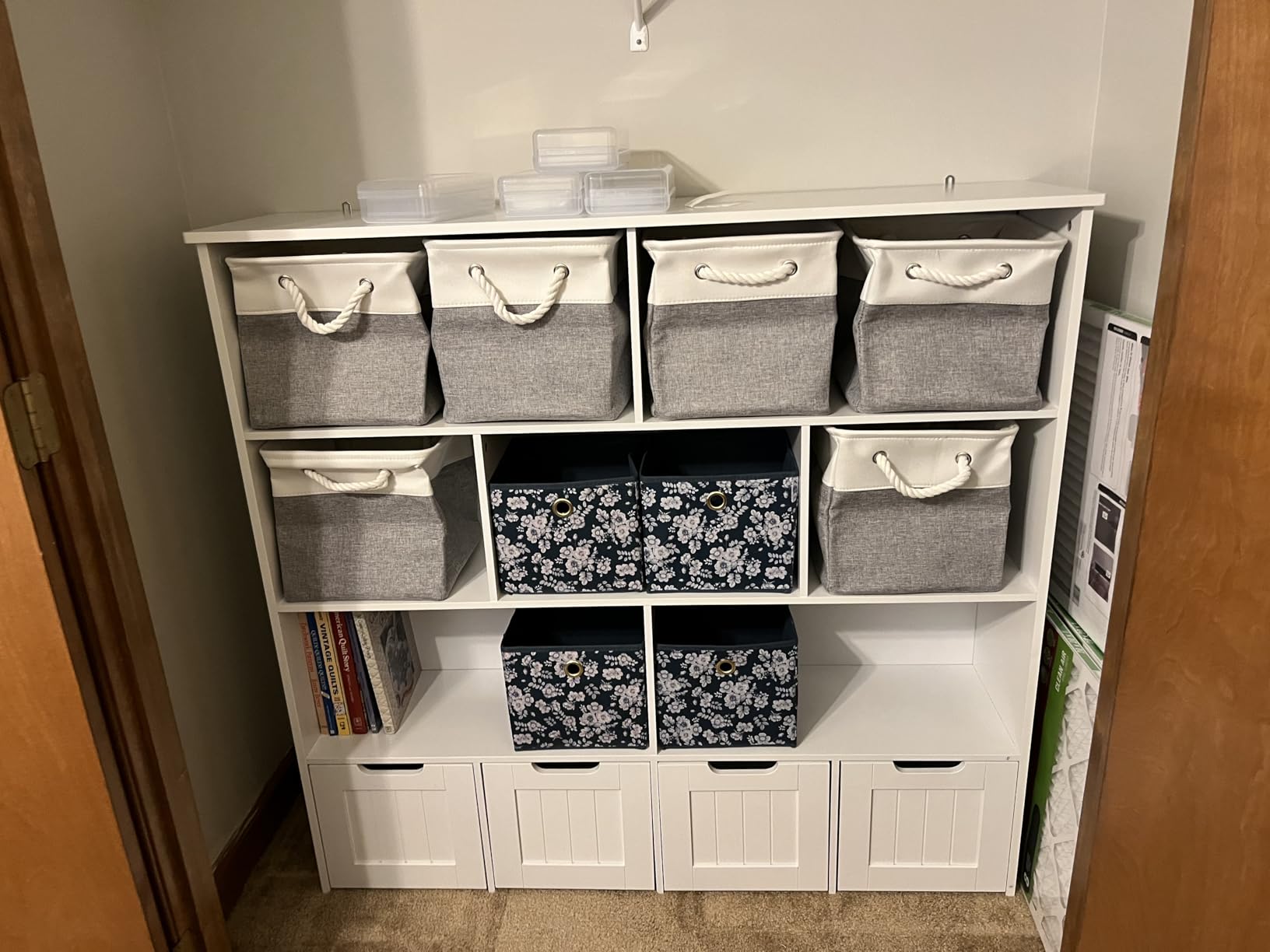 FINETONES Toy Storage Organizer with Movable Drawer Toy Organizer for Kids | Kids Bookshelf and Toy Chest Storage with Hidden Wheels, Toy Organizers and Toy Storage for Playroom, White customer photo 2