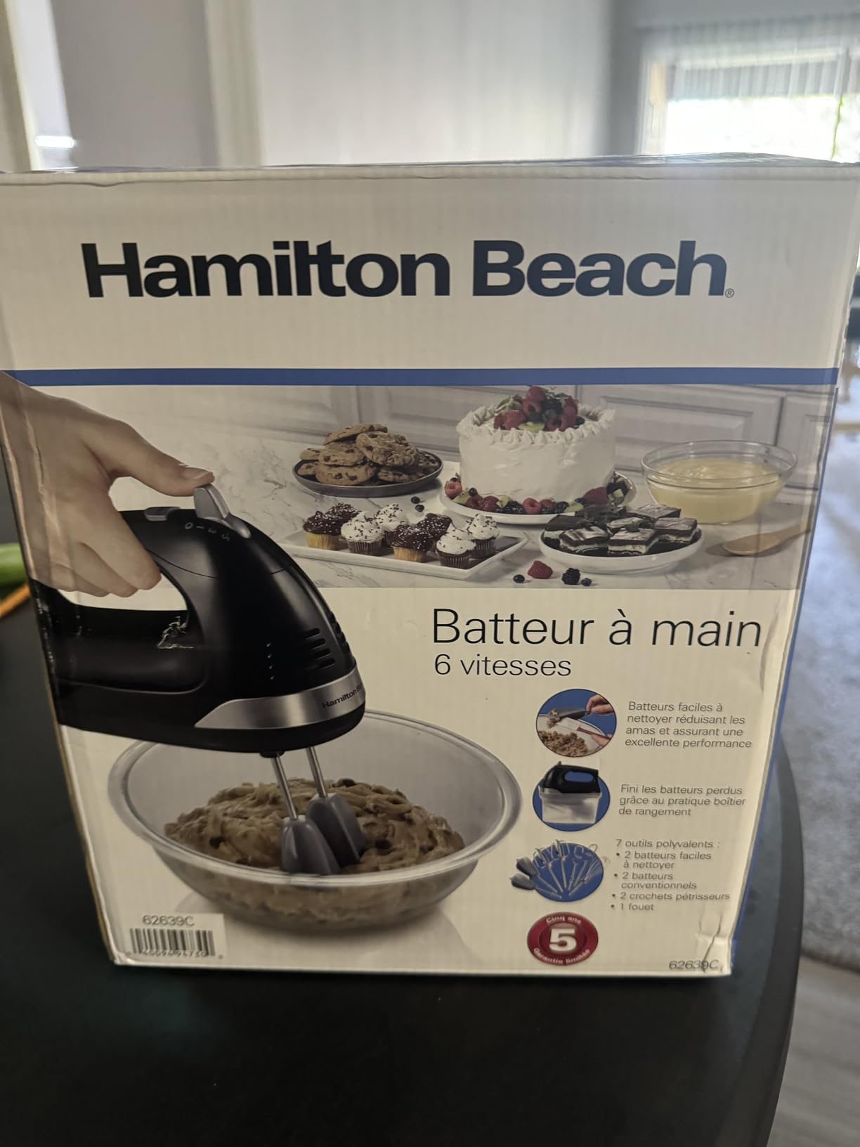 Hamilton Beach 6-Speed Electric Hand Mixer With Easy Clean Beaters | Traditional Beaters | Dough Hooks | Whisk | Snap-On Storage Case | 275 Watt Motor | Blue | 62677J customer photo 2