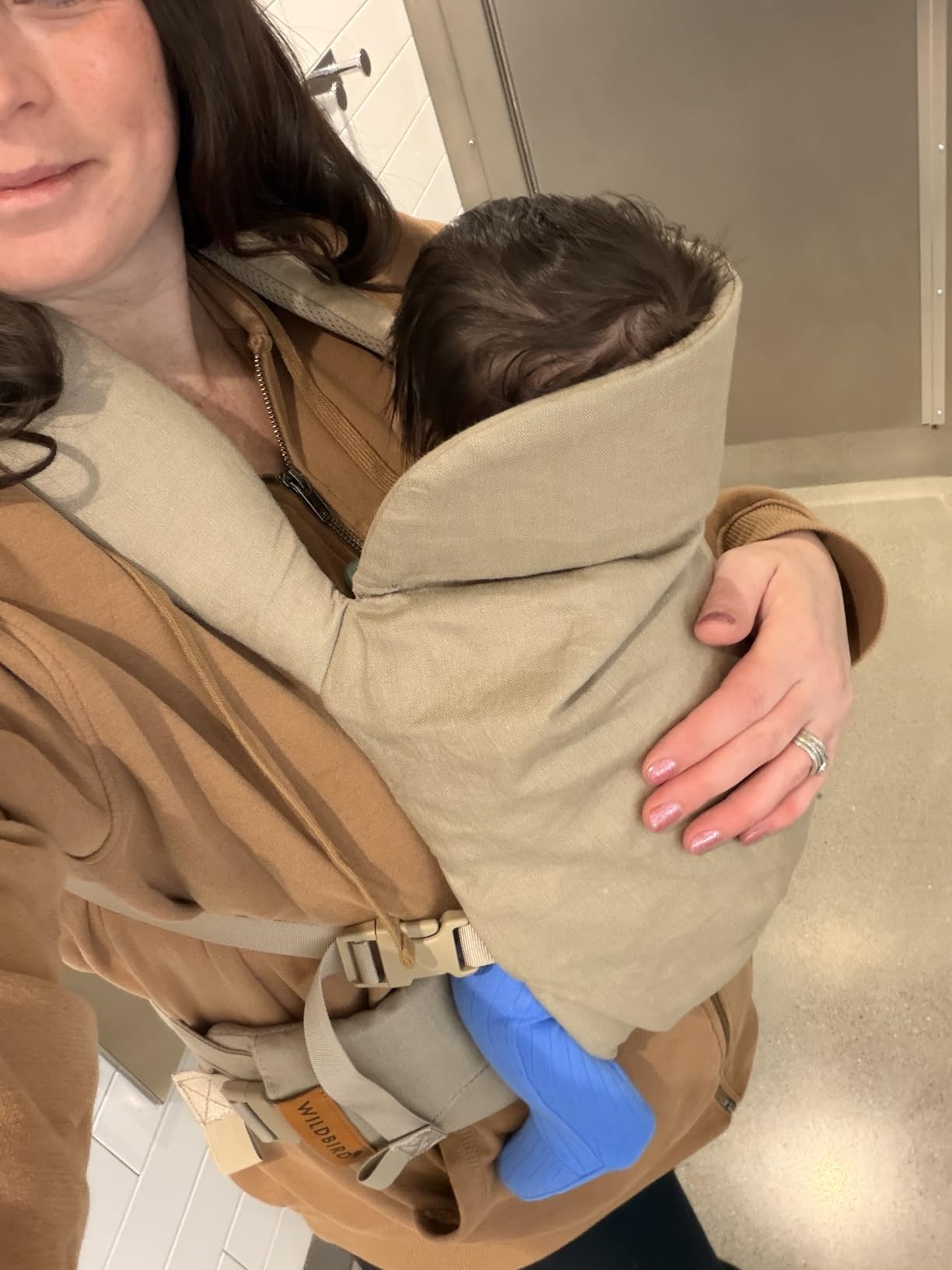 WildBird - Aerial Buckle Carrier - 2-24 Months - Standard (XS-XL) Willow - Front or Back Carry - Cross Straps, Lumbar Support, Headrest - Hip Healthy - Baby Carrier - Baby Essentials - New Mom Gifts customer photo 2