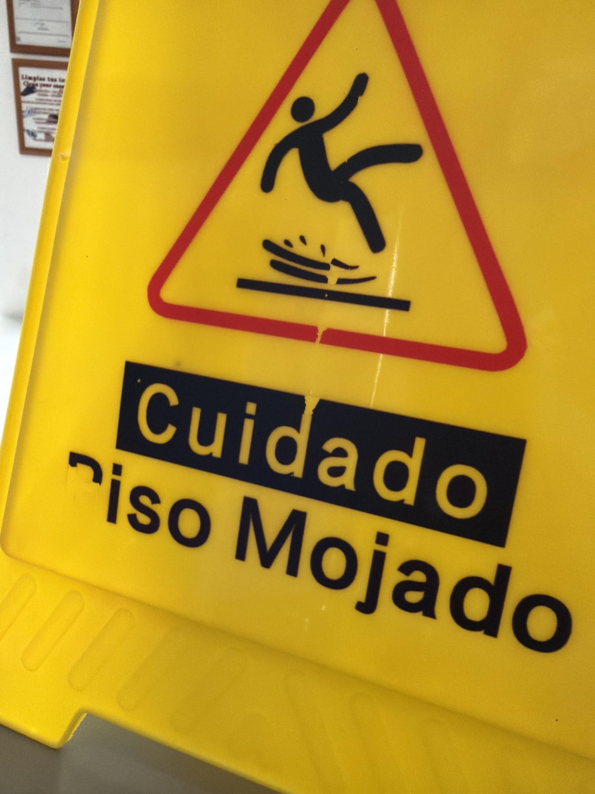 WOUSEDO 2-Pack Caution Wet Floor Sign, 17.5