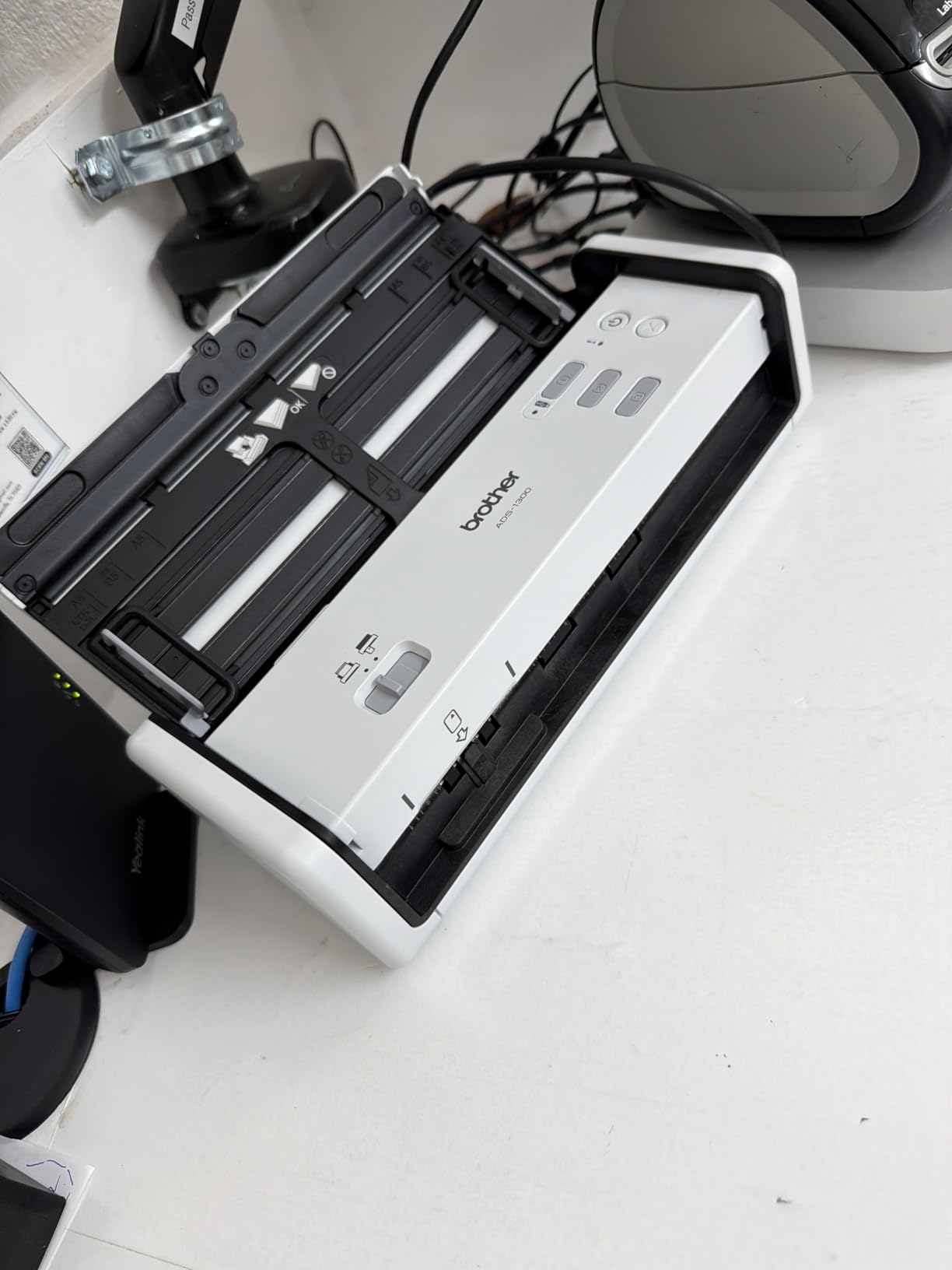 Brother ADS-1300 Compact Desktop Scanner | Scan Speeds of Up to 30ppm | Single Pass Double-Sided Scanning | Duplex scanning, 30 ppm scanning customer photo 1