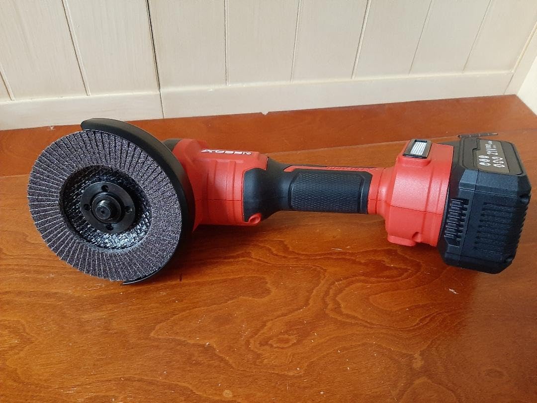 AOBEN Cordless Angle Grinder 4-1/2 inch, 21V Battery Grinder Kit, Power Electric Cut Off Tool, Brushless Motor, 2x4.0Ah Battery & Charger, for Metal Cutting, Grinding, Polishing customer photo 1