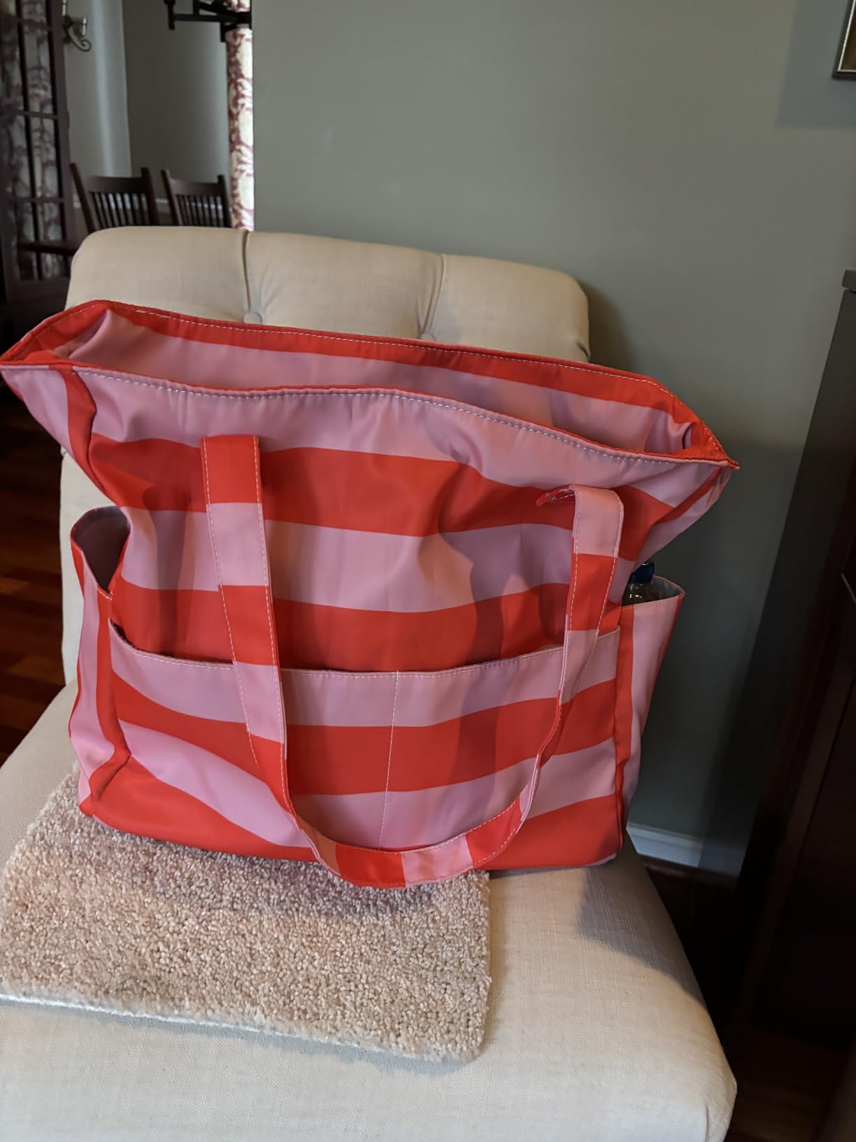 Waterproof Beach Tote Pool Bags for Women Extra Large Carry On Bag With Wet Compartment for Weekender Travel customer photo 2