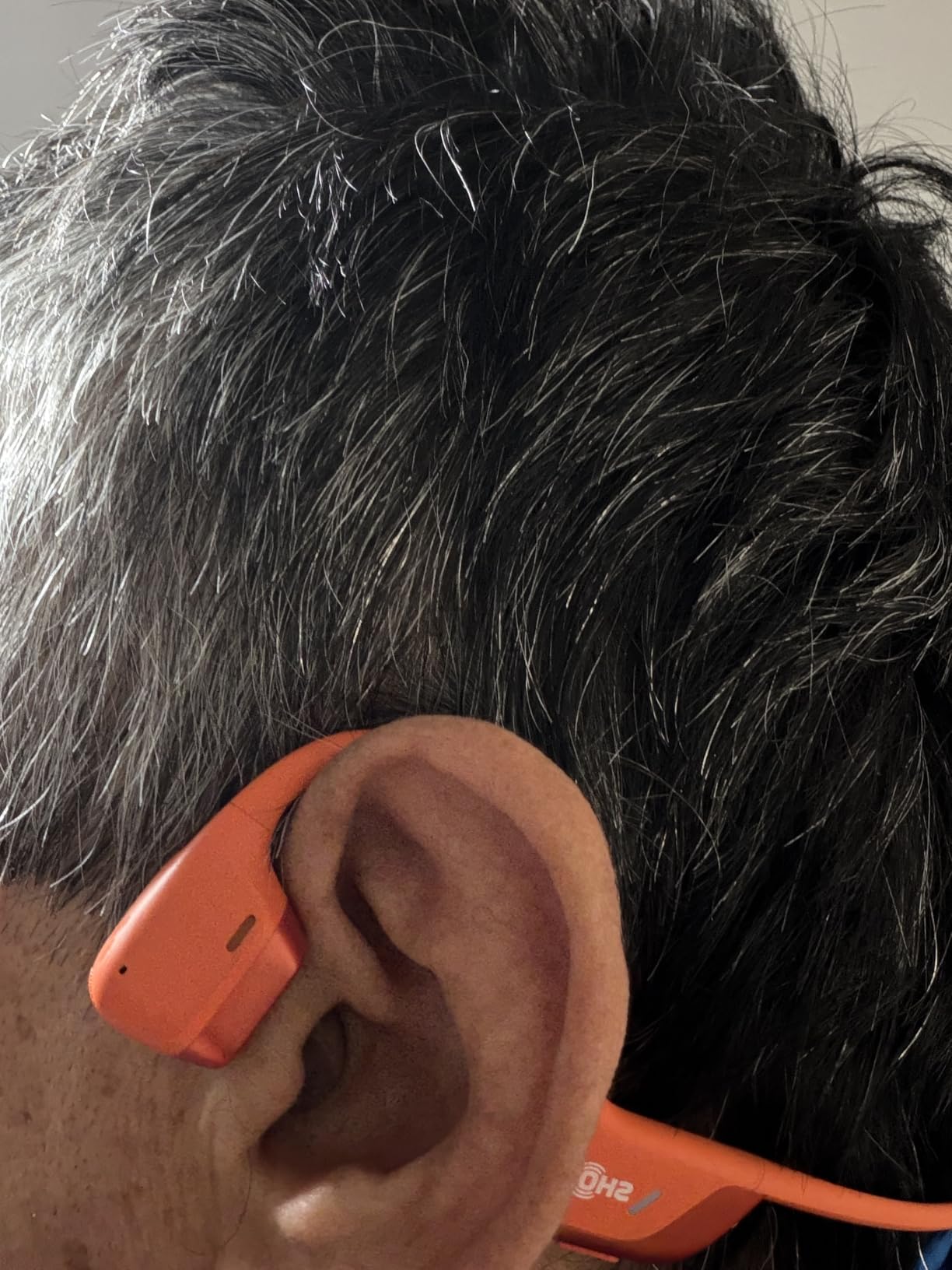 SHOKZ OpenRun Pro 2 Bone Conduction Bluetooth Sport Headphones, Orange | Bundle with Reflective Strip; DualPitch premium sound; Open ear awareness; Smart Mic; IP55; 12H battery; Running/Cycling/Hiking customer photo 2