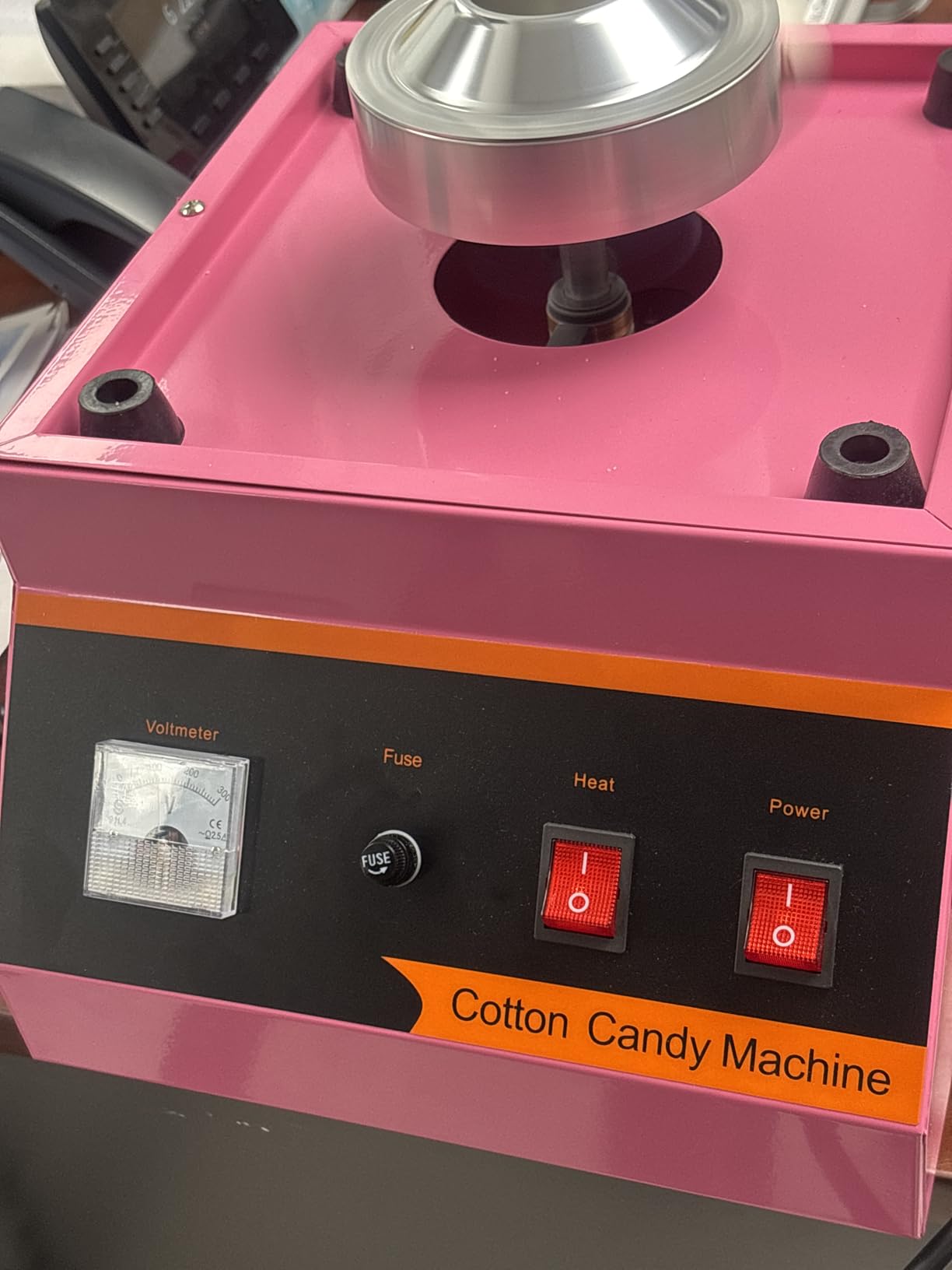 Commercial & Home Cotton Candy Machine 110V 1000W, 3 Mins Fast Preheat, Stainless Steel, Easy to Operate & Clean for Birthday Party, Events & Commercial Use customer photo 1