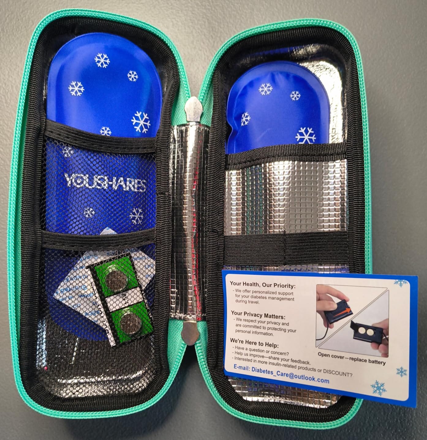 YOUSHARES Insulin Cooler Travel Case, Peptide Travel Case with Temp Display customer photo 2