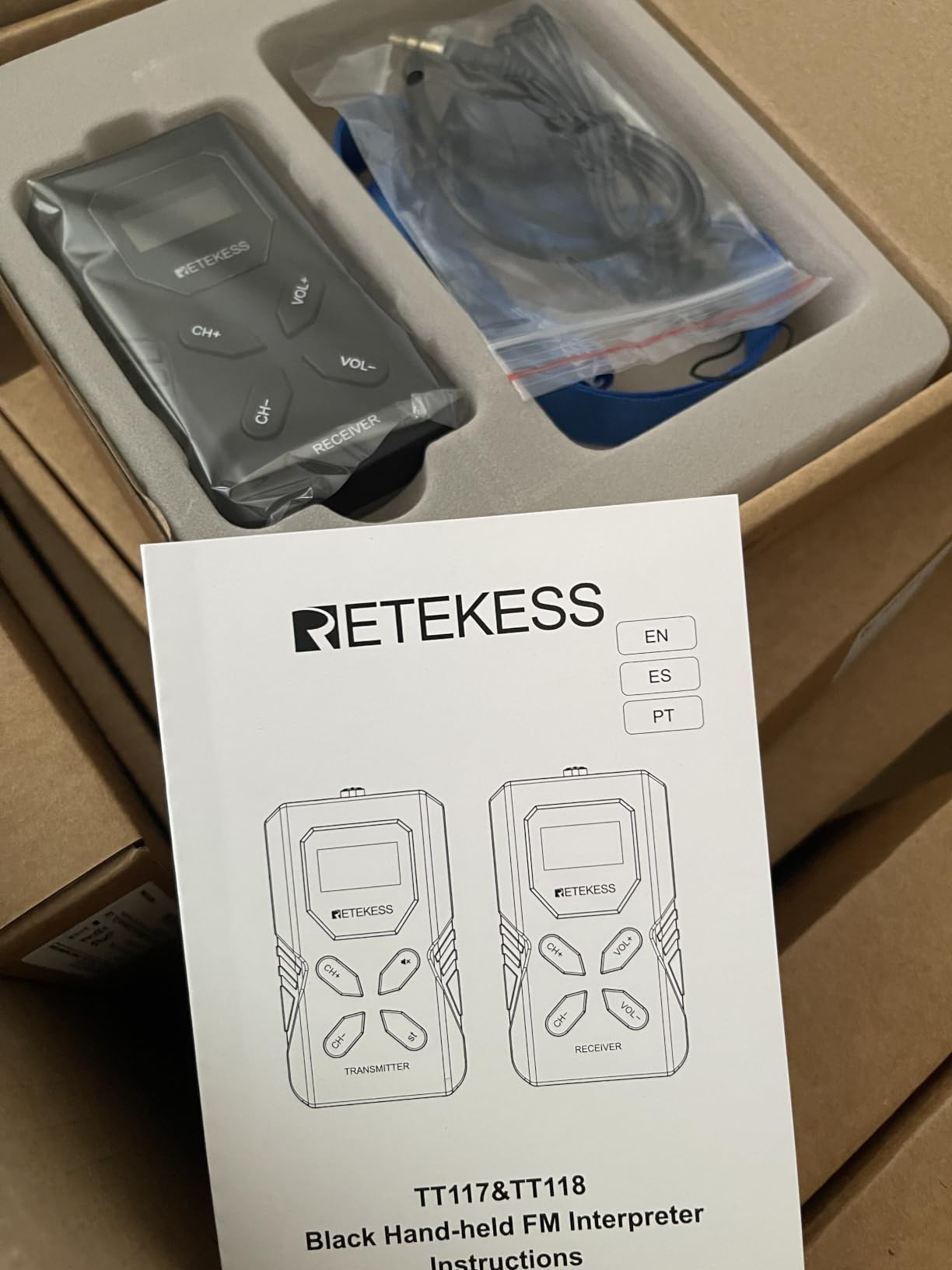 Retekess TT119 Assistive Listening System, Church Translation (1TX 10RX), FM Transmitter, XLR/AUX/RCA Input customer photo 2
