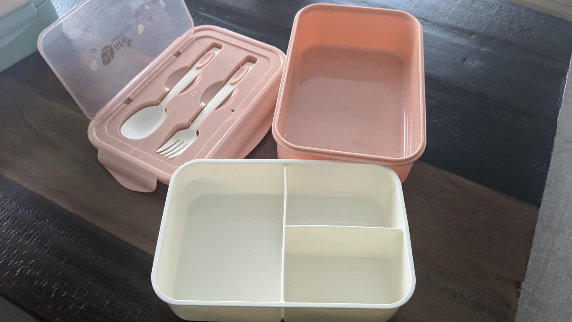 Mfacoy 3 Pack Bento Boxes for Adults/Kids, 1100 ML Bento Lunch Box With Spoon & Fork, Lunch Box Containers, Bento Box for Dining Out, Work, Picnic, BPA-Free, Microwave & Dishwasher Safe customer photo 2