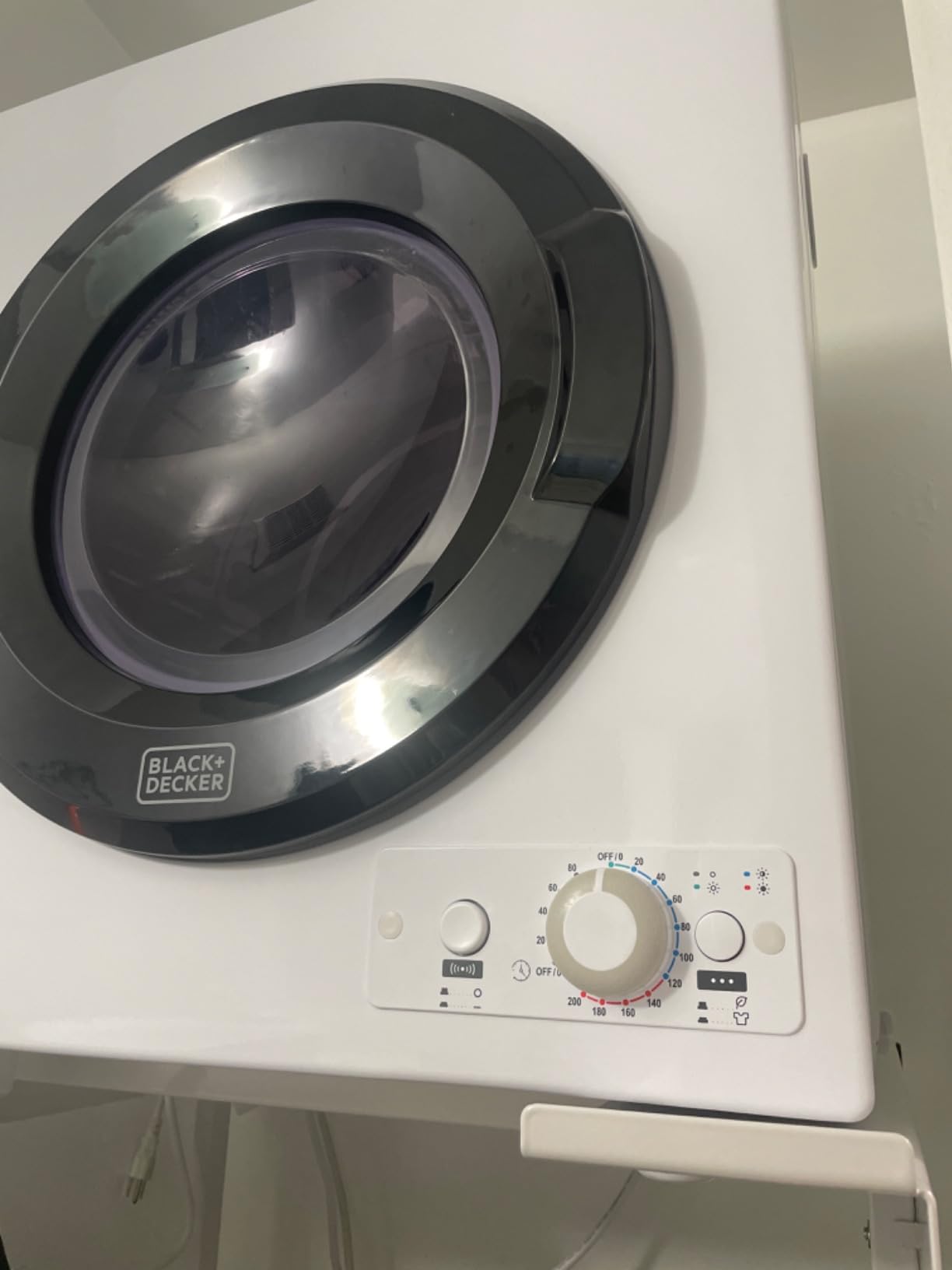 BLACK+DECKER 7.0 Cu. Ft. Front Load Dryer, 240V, BLD67ME, White | Electric Clothes Dryer with LED Display and Dial Control, 5 Sensor and Manual Dry Selections customer photo 2