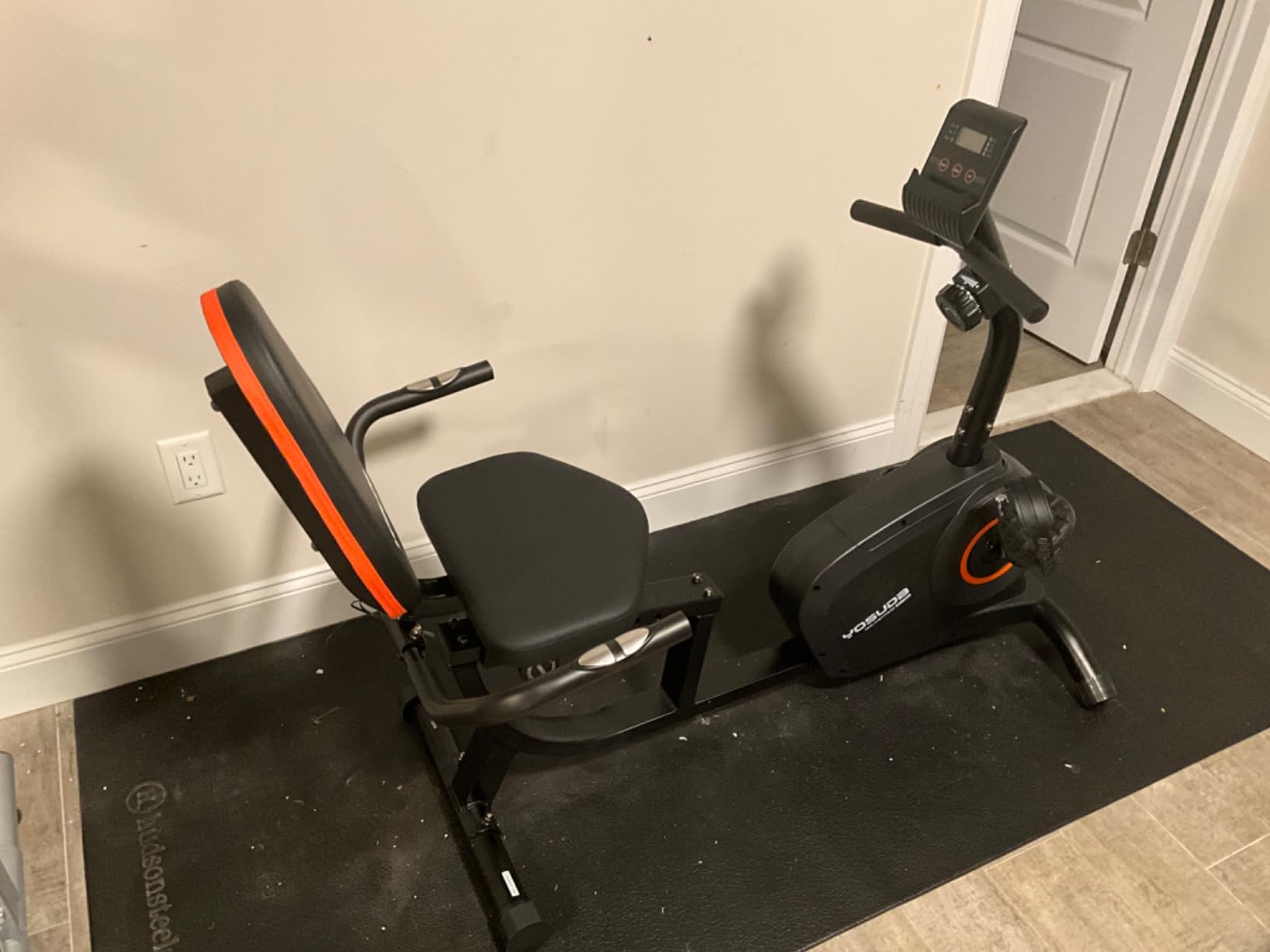 YOSUDA Recumbent Exercise Bike for Home, Magnetic Stationary Bike for Seniors | Quiet Recumbent Bikes with Adjustable Seat, 350LB Capacity, 16-level Resistance, LCD Monitor & Pulse Sensors customer photo 2