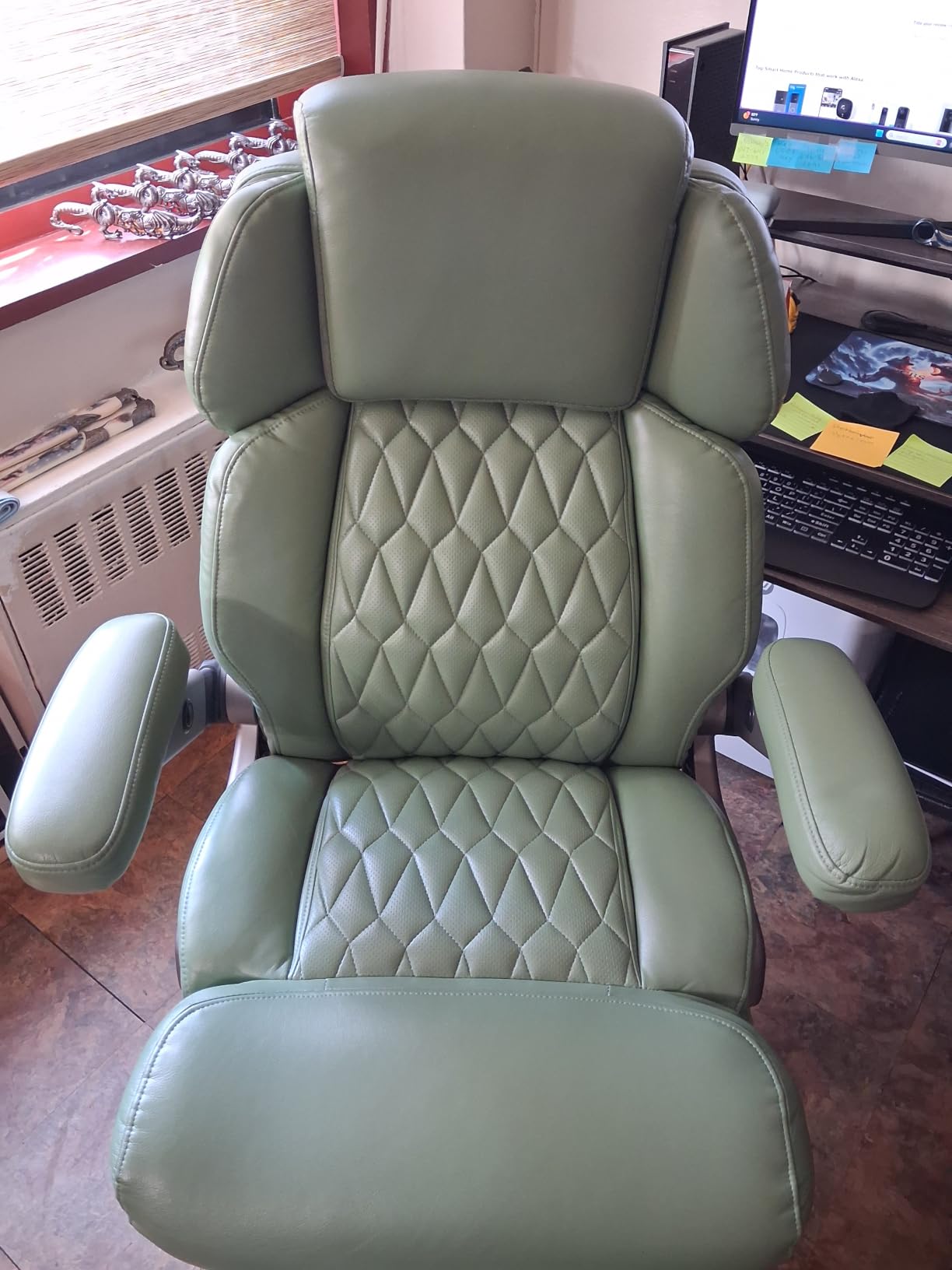 Big and Tall Office Chair 700lbs, Ergonomic High Back Computer Desk Chair | Adjustable Headrest & Lumbar Support, 3D Flip Arms, Large Wheels, Heavy Duty Metal Base, Thick Padded Wide Seat Executive Chair customer photo 2