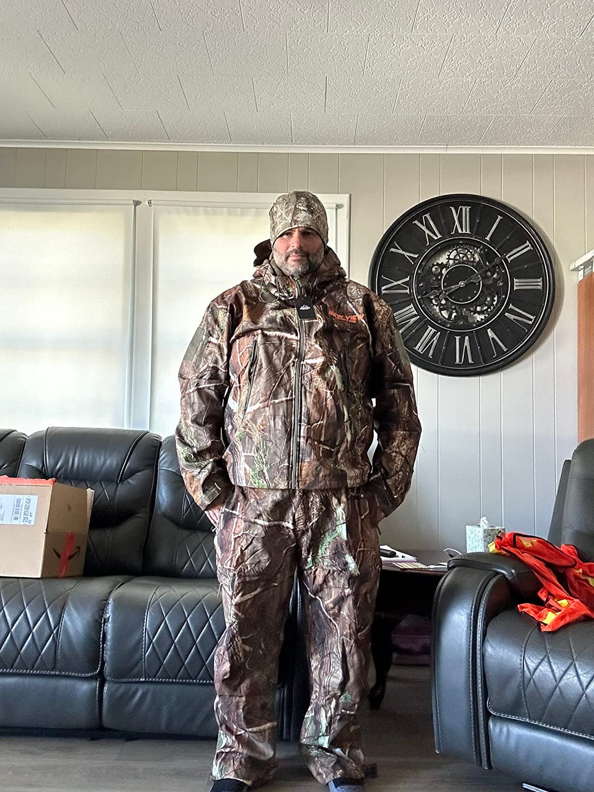 Camo Hunting Clothes for Men, Quiet Warm Hunting Jacket and Pants, Water Resistant Hunting Suit for Deer Duck Bow Hunt customer photo 1