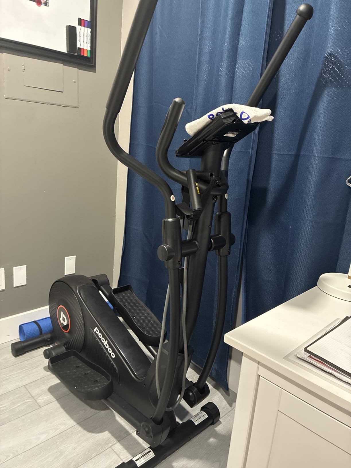 pooboo Elliptical Machine, Elliptical Exercise Machine with 16-Level Resistance & Quiet Magnetic Driving System, Elliptical Machine for Home with LCD Monitor, 15.5-17IN Stride, 350LBS Weight Capacity customer photo 2