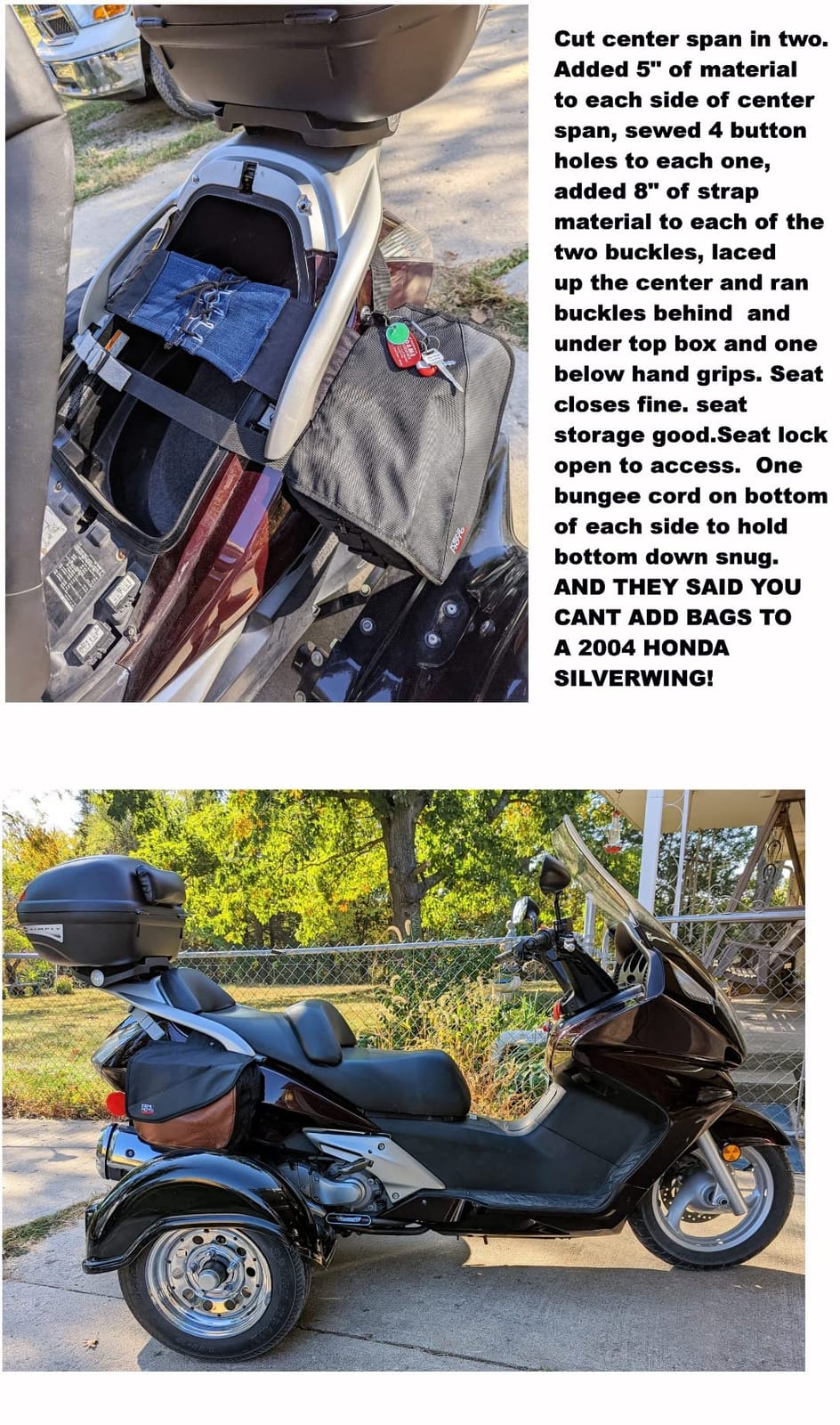 KEMIMOTO Motorcycle Saddlebags 40L(20Lx2) Large Capacity | Detachable Side Saddle Bags Motorcycle Panniers Bags with Protective Cover Universal Luggage Bag, Black customer photo 2