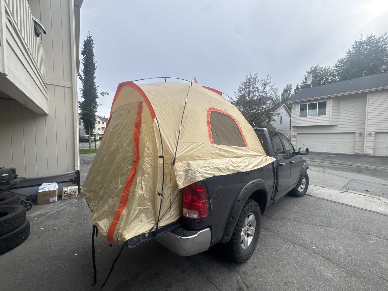 Pickup Truck Tent with Awning Shade, Waterproof PU5000mm Oxford for 5.5-6.3 FT Truck Bed for Camping Travel Outdoor Activities customer photo 1