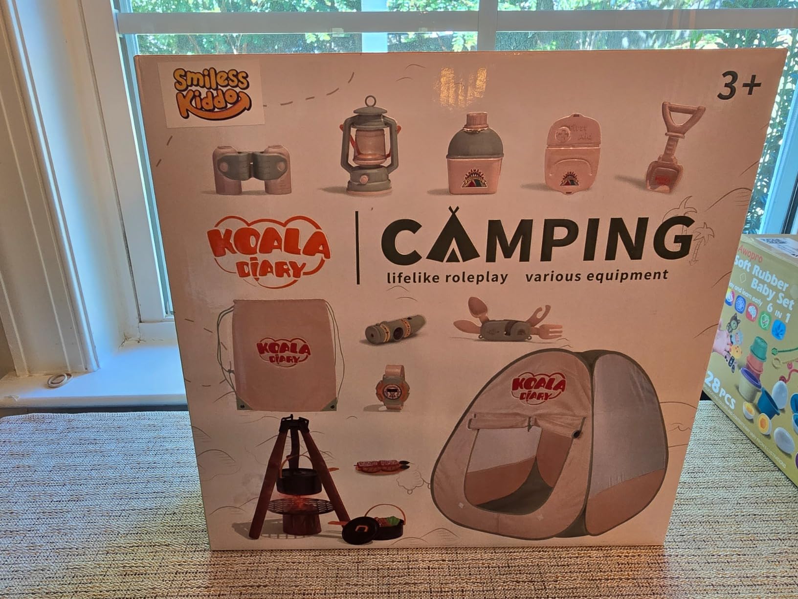 41 PCS Kids Camping Set with Pop Up Tent, Pretend Play Outdoor Toy | Camping Pretend Play Set, Backpack, Cooking Tools, Picnic Accessories, Explorer Gear, Indoor Outdoor Activity customer photo 2