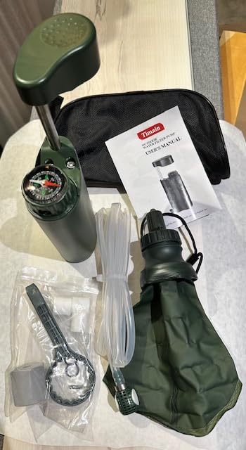 Timain Outdoor Portable Water Filter Pump, Water Filtration Systems, Perfect for Travel, Camping, Hiking, Fishing, Hunting, Emergency Preparedness (4500 Liters) customer photo 1