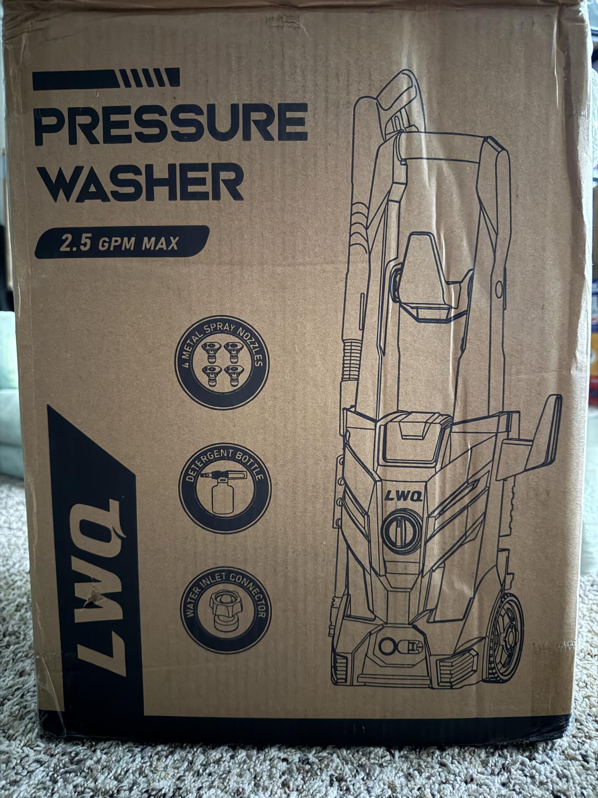 Pressure Washer, Portable Power Washer, 4 Quick Connect Nozzles, High Pressure Cleaning Machine for Car Fence Driveway Patio Washing and More(Light Green) customer photo 2
