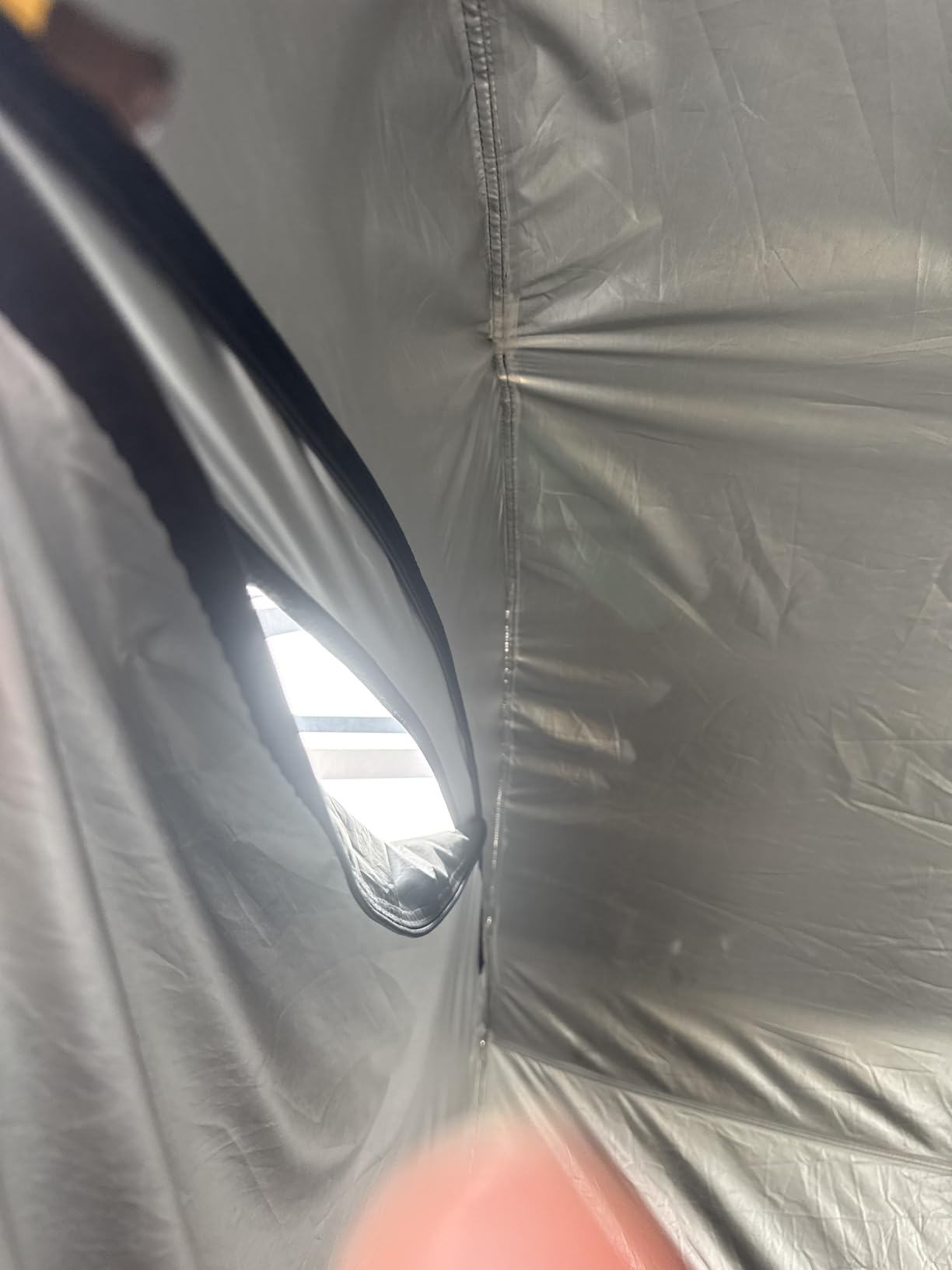 Happy Travel Bike Storage Shed Tent, Waterproof Portable Bicycle Cover with 30% More Top Storage Space for 2/3/4/5 Bikes,Clips Easy Setup Outdoor Sheds Shelter for Motorcycle, Garden Tools, Lawn Mower customer photo 1