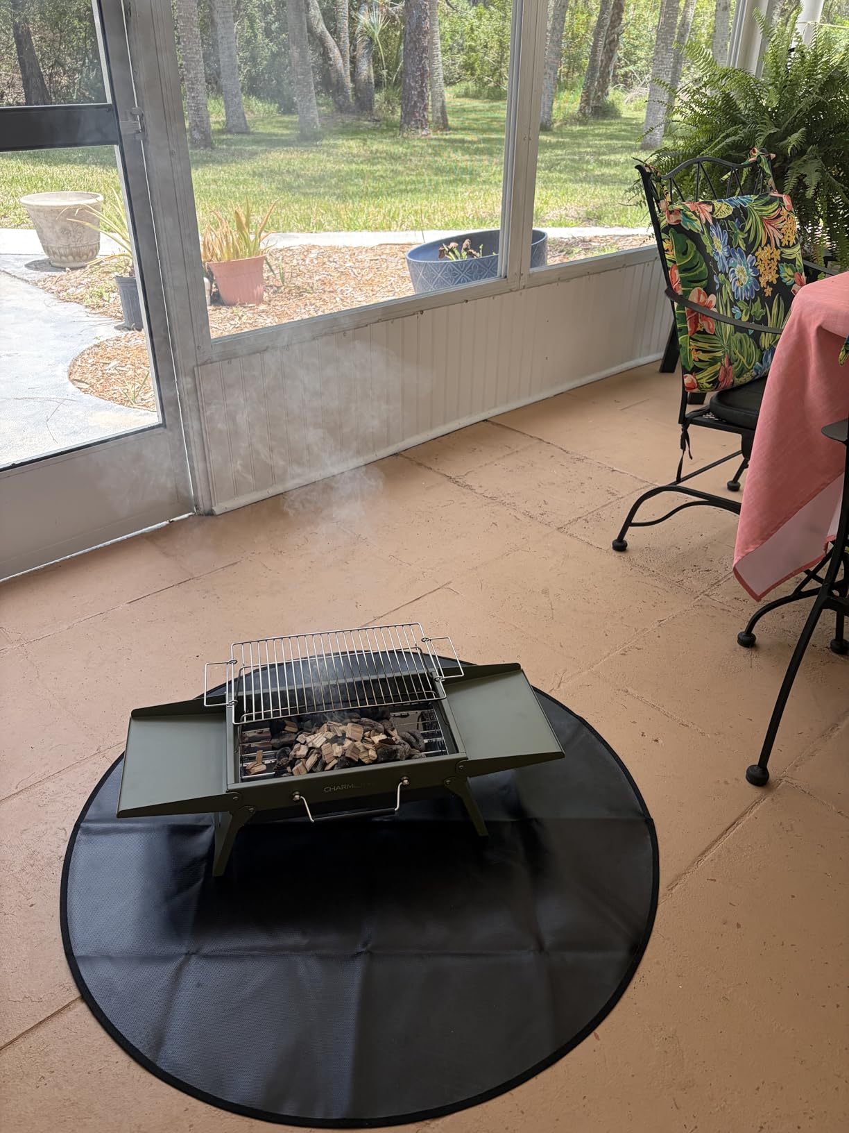 Charmline 14 x 9 inches Small Portable Charcoal BBQ Grill, Foldable Compact Camping Barbecue for 1-3 People, Ideal for Camping, Tailgating, Beach, Picnic & Tabletop Use, Green customer photo 2