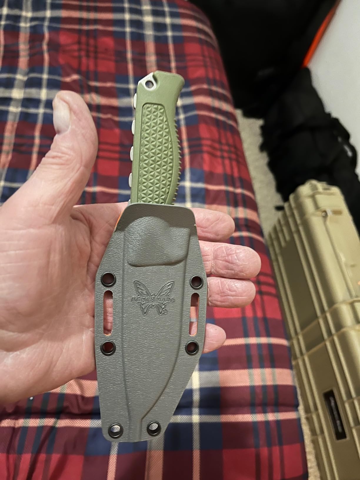 Benchmade Steep Country Hunting Knife, S30V Steel Blade (15006-01) | Dark Olive Santoprene handle, Drop-Point blade customer photo 1