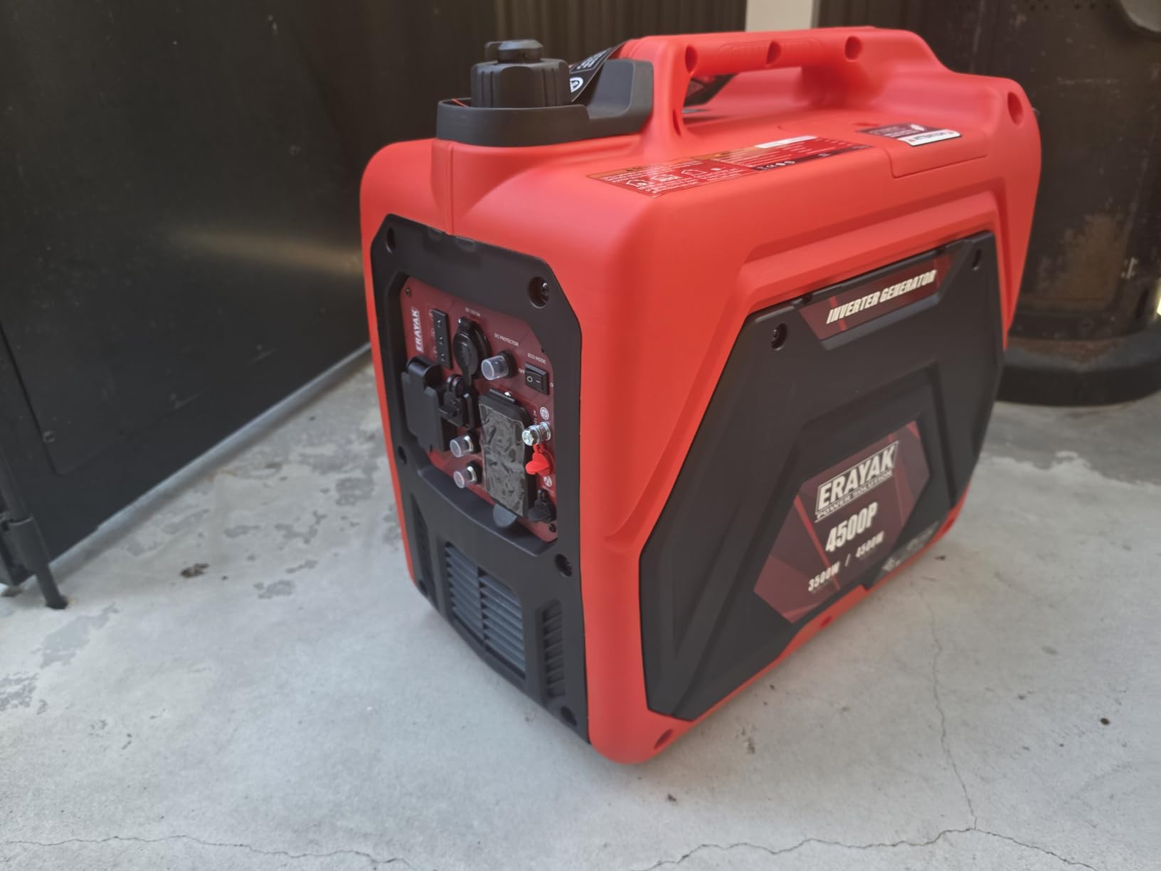 ERAYAK 4500W Portable Inverter Generator for Home Use, Super Quiet Small Generator for Camping Outdoor Emergency Power Backup, Gas Powered Engine, ECO Mode, EPA Compliant customer photo 2