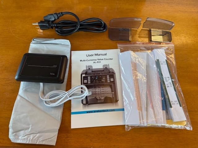 Aneken Mixed Denomination Money Counter with Counterfeit Detection, Touch Screen, and 2CIS/UV/MG/IR/DD/DBL/HLF/CHN, Value and Mixed Counting for Accurate Cash Counting, Gray customer photo 2