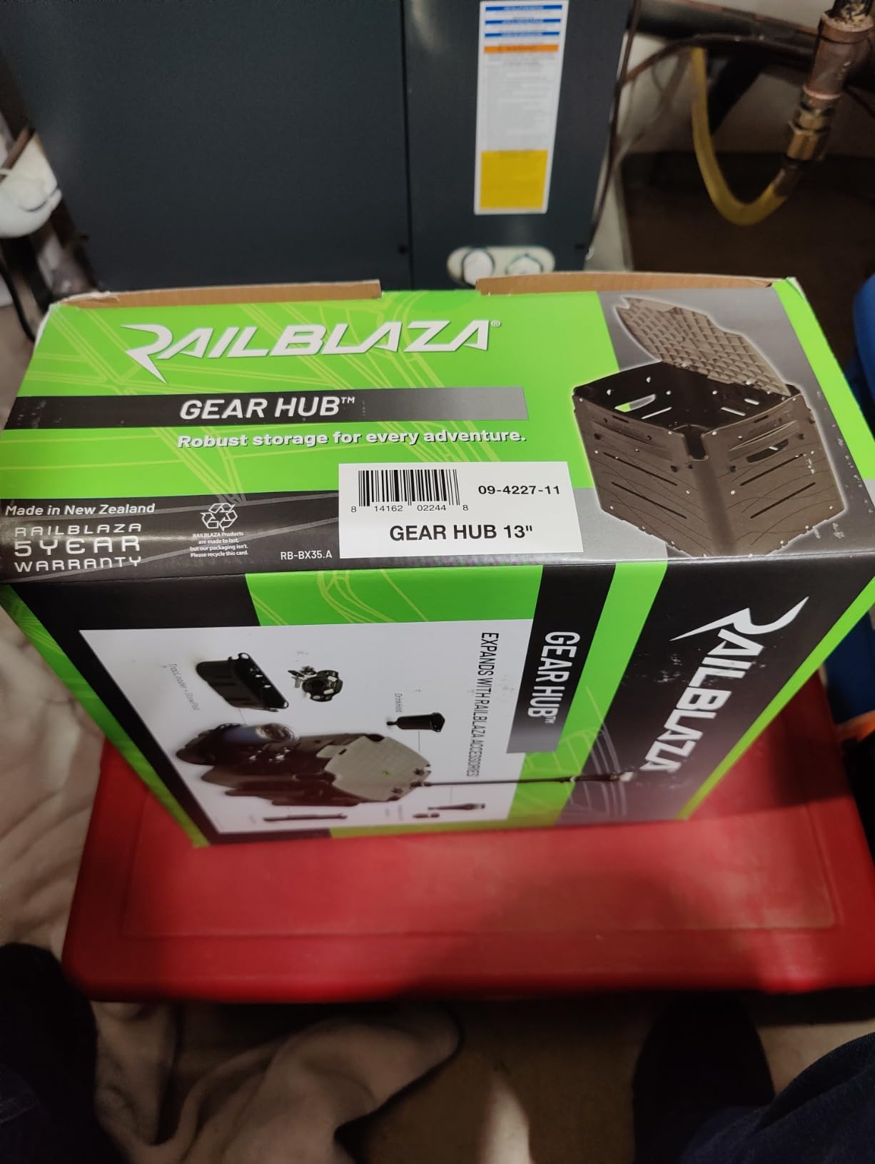 RAILBLAZA Gear Hub Kayak Fishing Crate - with 4 Internal Rod Holders, Storage for 8 TackleBoxes, Premium Kayak Crate with Rod Holders and Lid customer photo 2