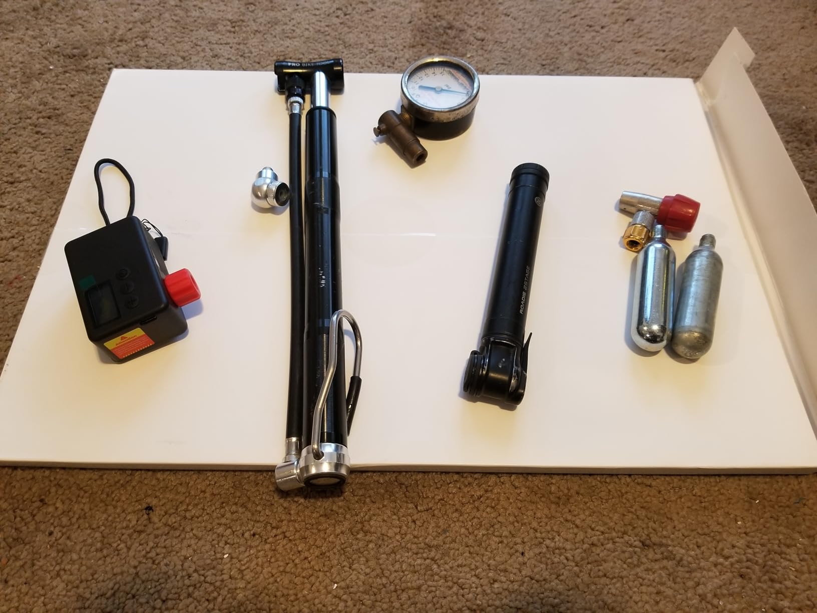 GPUTEK Mini Bike Pump Electric for Presta and Schrader Valves Bicycle Tire | Fast Inflate, Portable, 120 PSI Air Pressure, with Digital Gauge for Road Bike, Mountain Bike, E-Bike customer photo 1