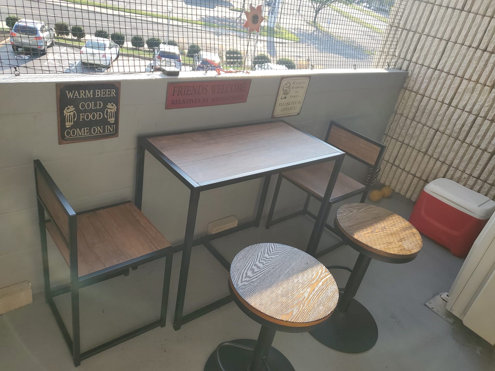 HOMCOM Small Dining Table Set for 2 Compact for Small Spaces, Oak | Kitchen Table and Chairs Set, Compact Dining Sets, Breakfast Nook customer photo 2