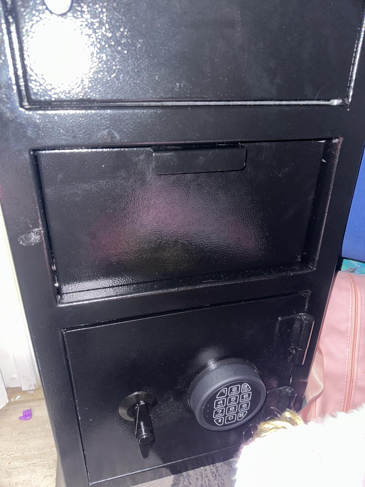 2.6 Cub Depository Drop Safe Fireproof, Front Drop Slot Lock Box with Digital Combination and Anti-Fishing, Silent Deposit Safe Box, Security Money Safe for Cash Slips Expense Business Office Home customer photo 1