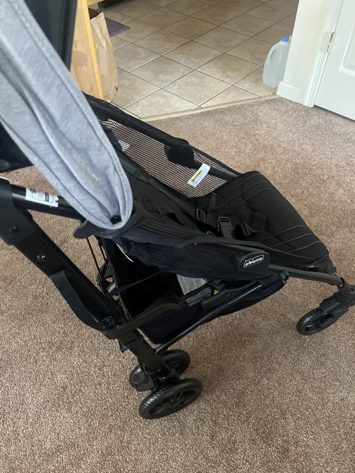 Chicco Liteway Stroller, Compact Fold Baby Stroller with Canopy, Lightweight Aluminum Frame Umbrella Stroller, for Use with Babies and Toddlers up to 40 lbs, Arctic/Blue customer photo 1