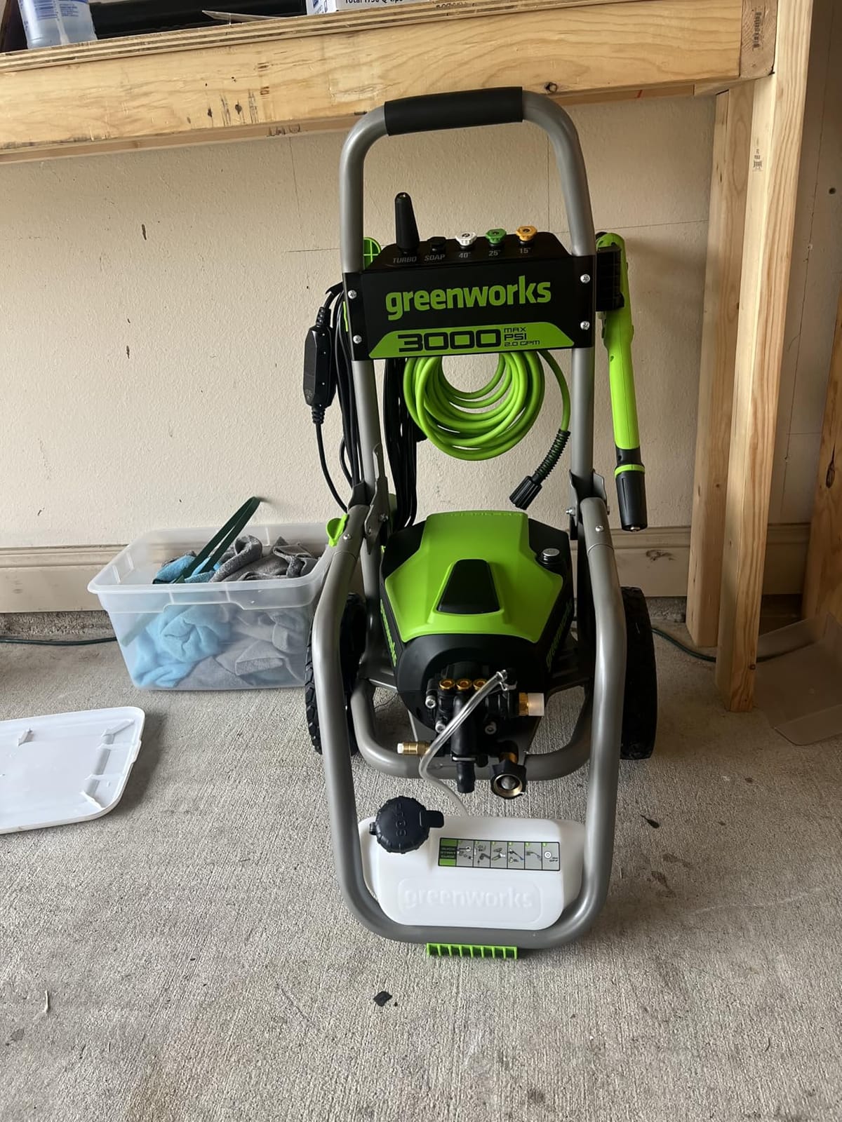 Greenworks 3000 PSI (2.0 GPM Max) Brushless Electric Pressure Washer customer photo 2