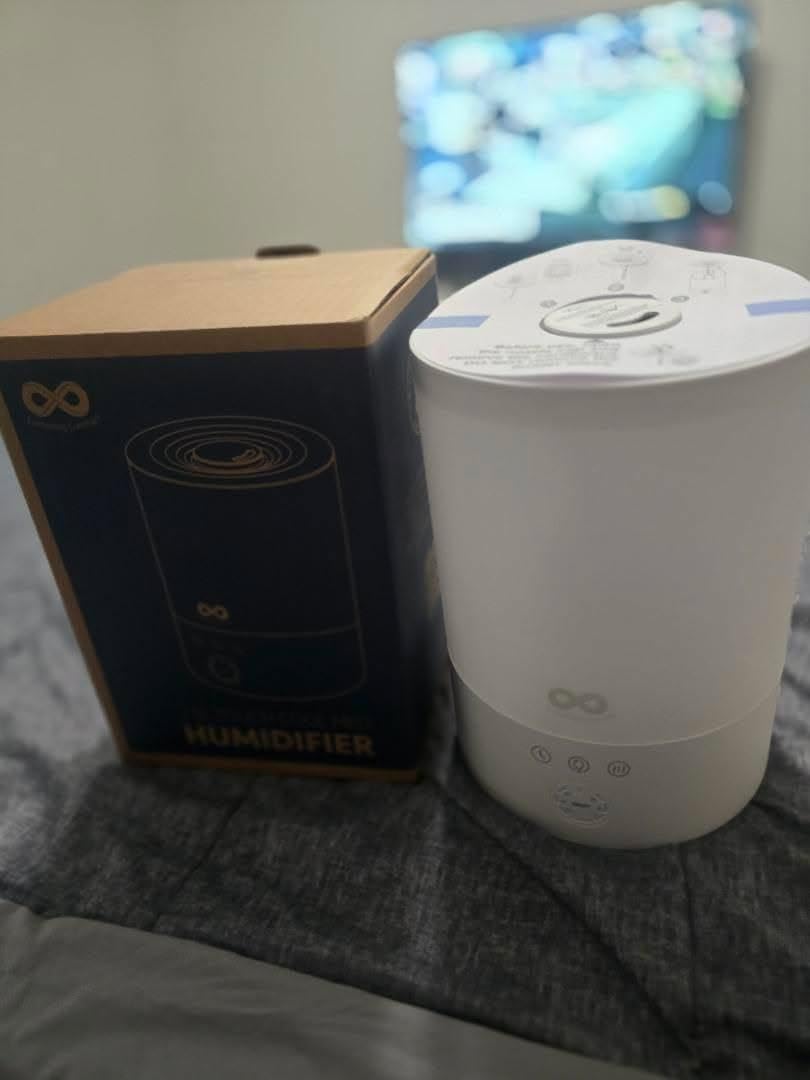 Everlasting Comfort 2.5L Top Fill Humidifier for Bedroom - 28dB Ultra-Quiet, Easy to Fill & Clean, 24HR Runtime, Night Light, Timer, Ultrasonic Cool Mist, Auto Shut-Off for Indoor Use customer photo 1