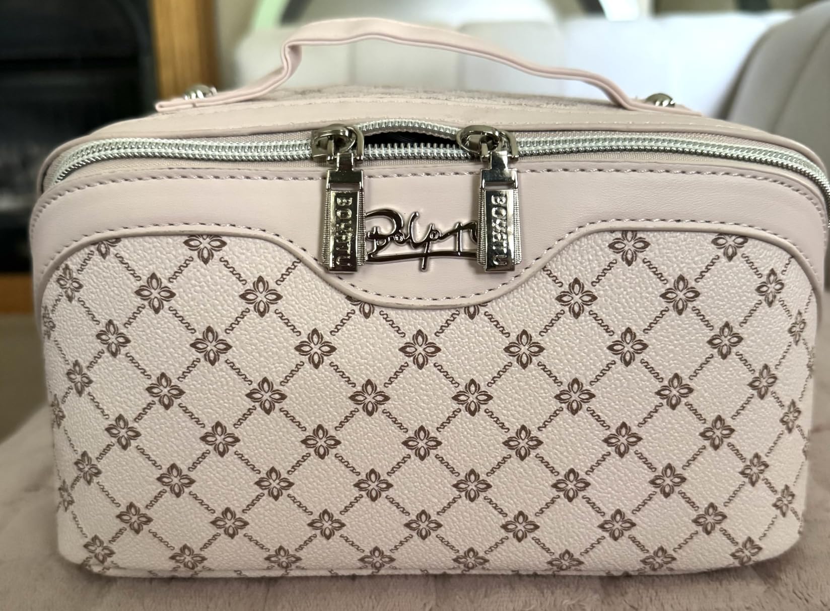 BOYATU Travel Makeup Bag Cosmetic Bags for Women: 3-Piece Make up Bag Set | Holds Up to 20 3.4-oz Bottles | 180° Open-Flat Toiletry Bag Organizer customer photo 2