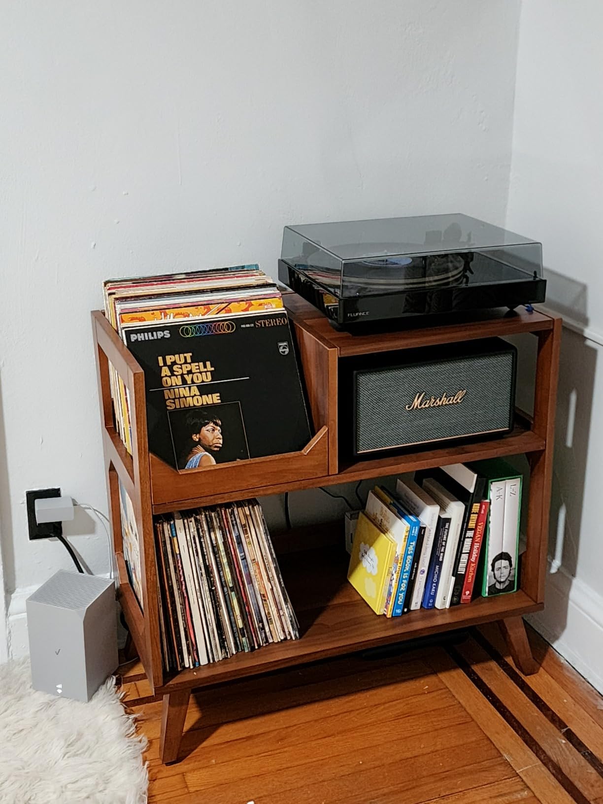 Crosley Furniture Asheville Mid-Century Modern Media Console Record Player Stand, Storage for Vinyl Records, Medium, Walnut customer photo 2