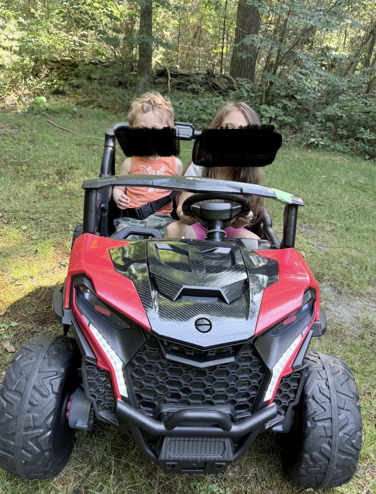ARBELI 24V 2 Seater Ride on Car Truck, 4x200W Motors, EVA Tires, Pink | 24V ride on toys for big kids 3-8, max 4.5mph, remote control, rainbow lights, bluetooth, shock absorbers, max load 133 lbs customer photo 2