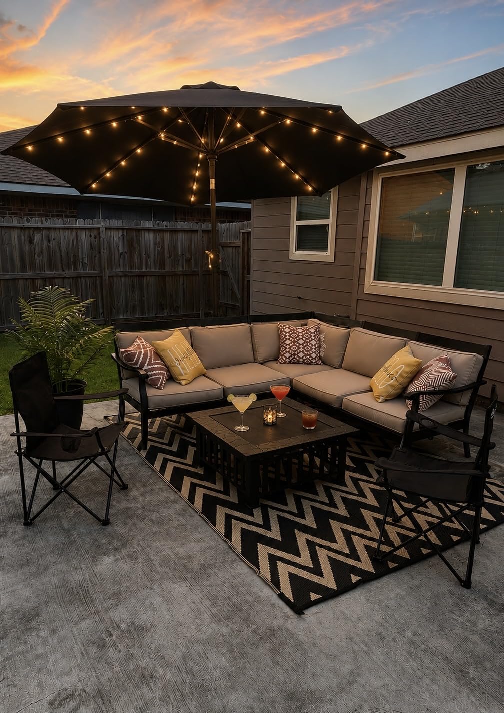 EcoNook 32 inch Square Outdoor Fire Pit Table with Spark Screen Wood Burning Fire Pit with Fire Poker 3-in-1 Multipurpose Firepits for Outside Fireplace for Yard Garden Patio customer photo 2