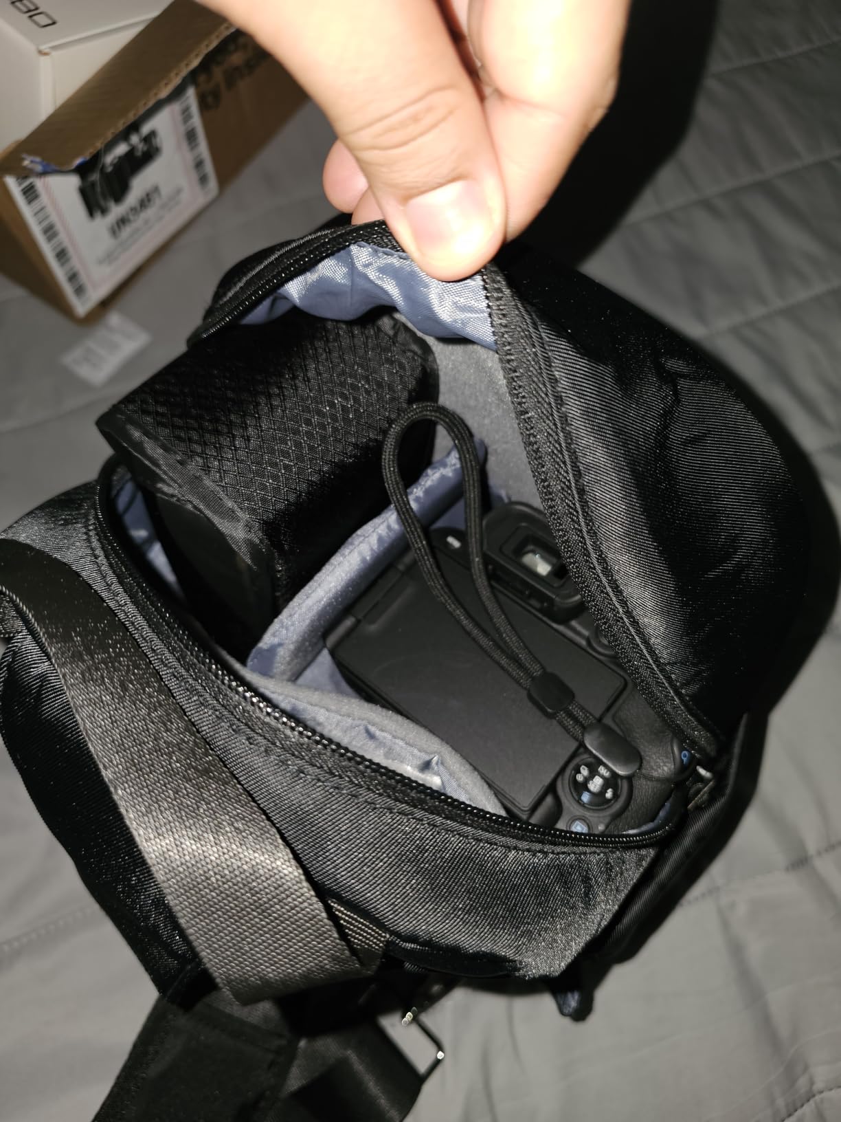 K&F CONCEPT Camera Sling Bag, Compact Photography Bag for DSLR Mirrorless | Lightweight Fabric, with Tripod Holder, Quick Access & Custom Dividers, Street & Short Trips, for Sony Canon Nikon, BS06 customer photo 2