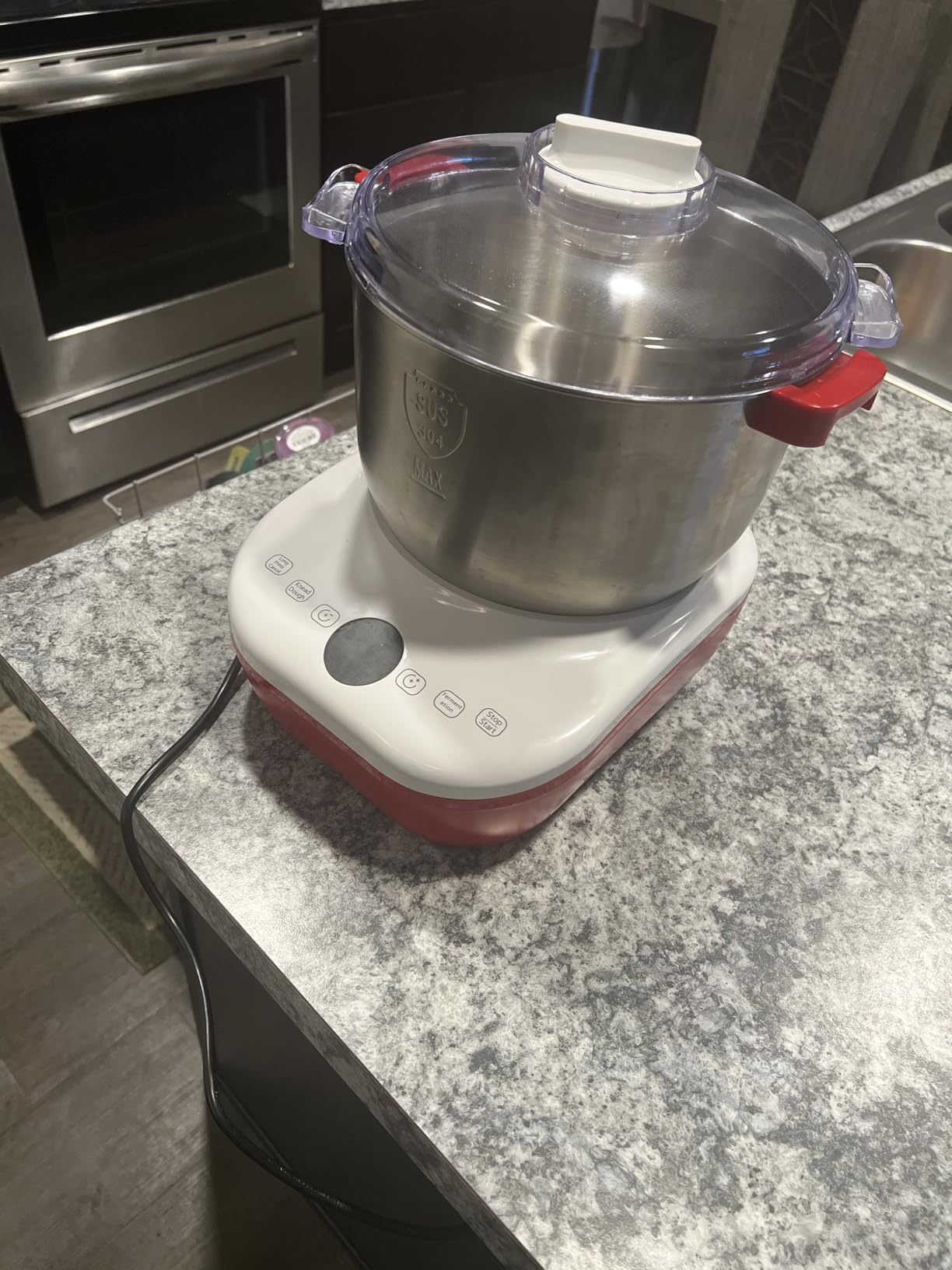 AIZIYO DoughChief, Electric Dough Mixer 7.4Qt with Ferment Function, Dough Maker 304 Stainless Steel Bowl, Microcomputer Control, Face-up Touch Panel for Bread & Pizza customer photo 2
