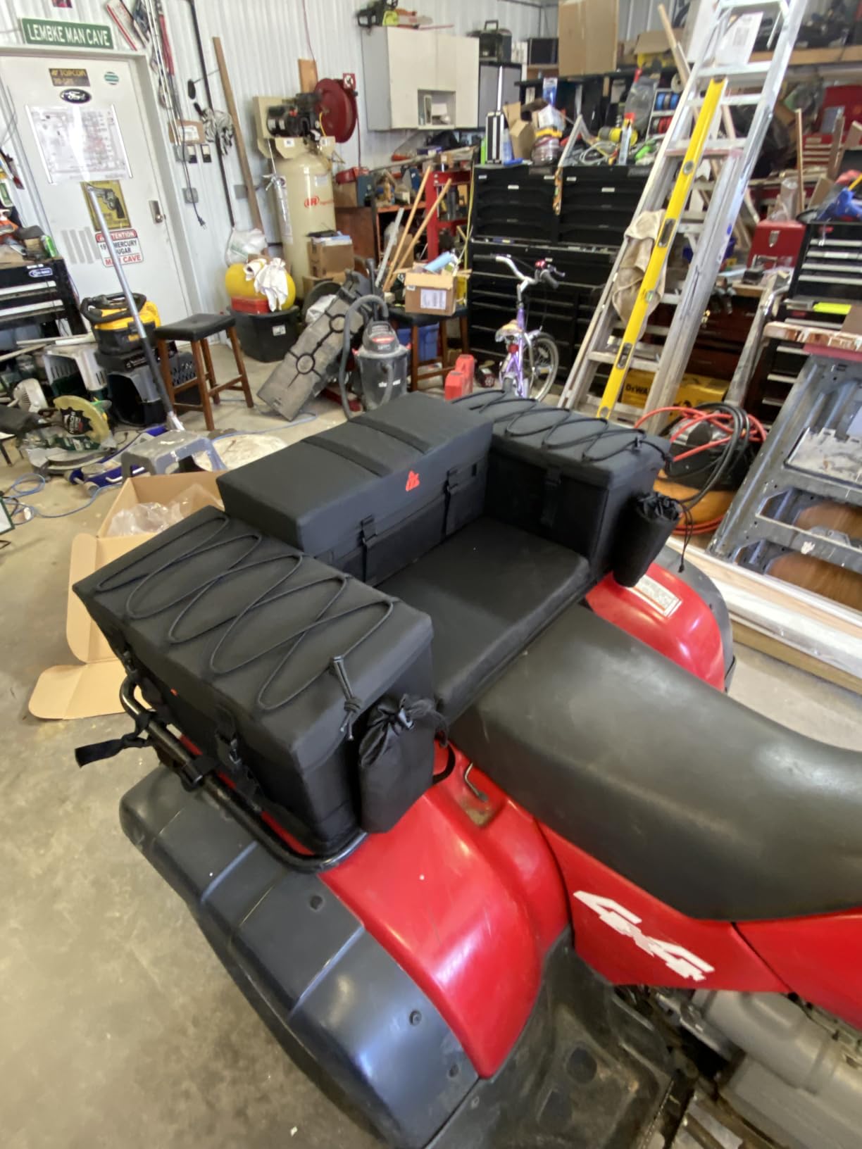 Tusk Trail-Runner ATV Rear Rack Bag - All Weather - Heavy Duty - Padded Seat - Insulated Cooler - Universal Compatible with Most ATVs customer photo 2