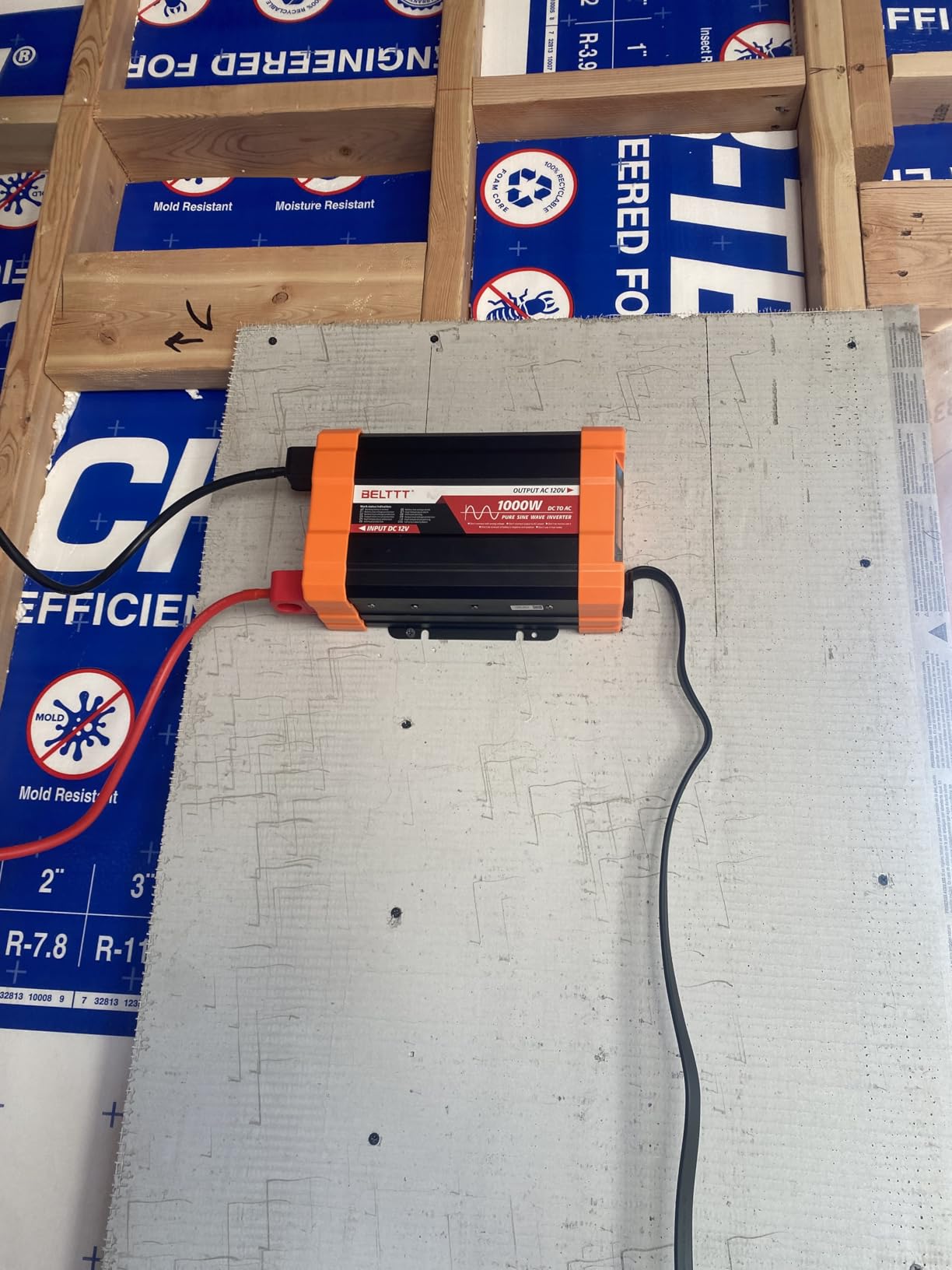 BELTTT 1000Watt Pure Sine Wave Inverter 12V DC to 120V AC, 2000W Peak | LCD Display, Dual AC Outlets, 5V 2.1A USB, Power Inverter for RV, Truck, Off-Grid Solar Inverter 12V to 110V Converter customer photo 2