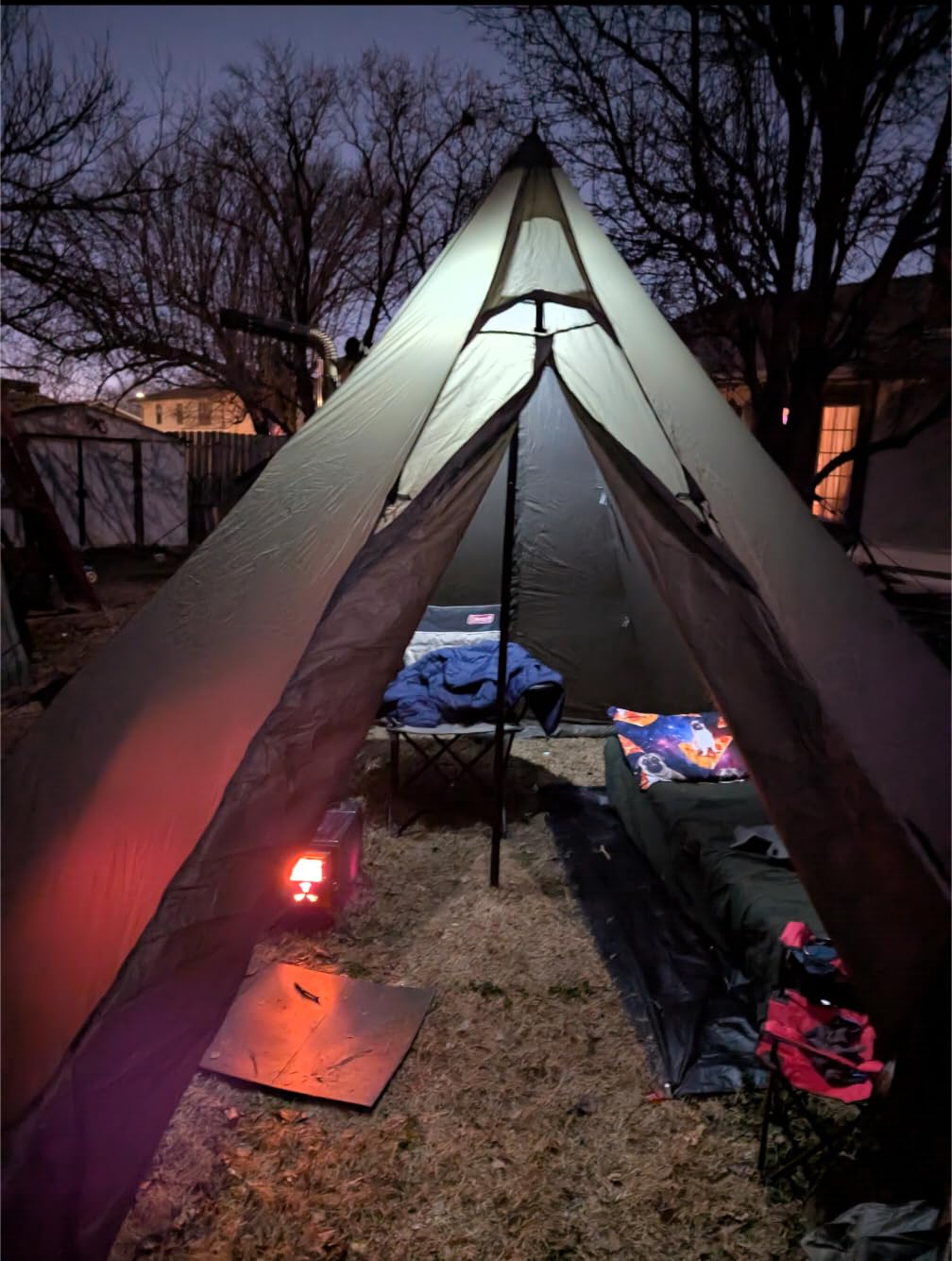 Naturehike Ranch Fire Teepee Tent, Cold Weather Winter Hot Tent with Stove Jack, 4-6 Person Waterproof Windproof 4 Season Tents for Camping customer photo 2
