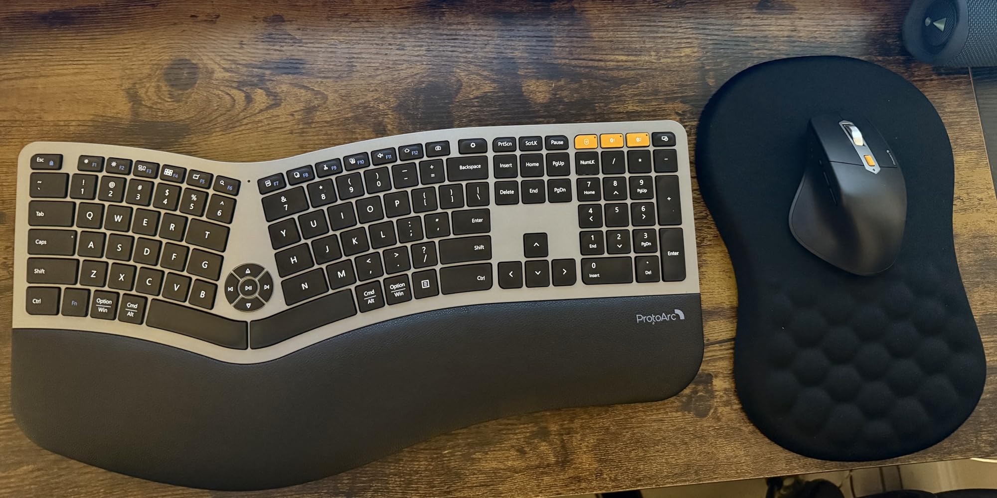 ProtoArc EKM01 Plus Wireless Ergonomic Keyboard Mouse Combo - Blue | Full-size Split Keyboard with Cushioned Wrist Rest, Ergonomic Mouse, 3-Device Bluetooth/2.4G, USB-C Rechargeable customer photo 2