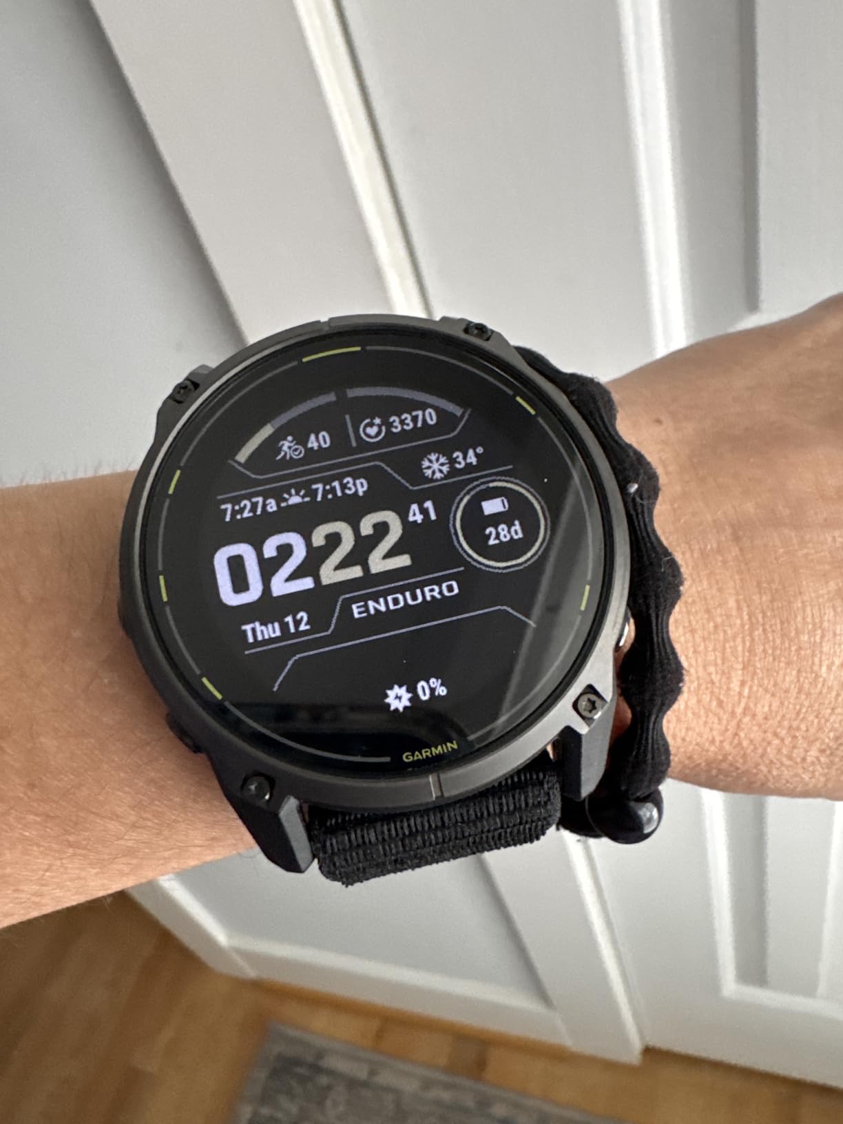 Garmin Enduro 3, Solar, 51 mm, Sapphire, Black UltraFit Nylon Strap | Ultraperformance GPS Smartwatch, Solar Charging, Advanced Training Metrics & Maps, Round-Trip Routing, Built-In Flashlight customer photo 2