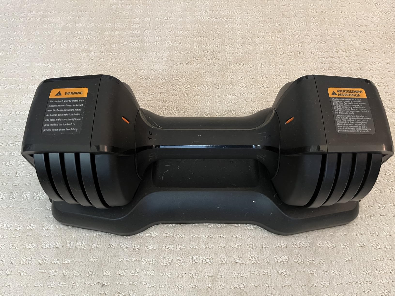 Amazon Basics Adjustable Dumbbell, 25 lb customer photo 2