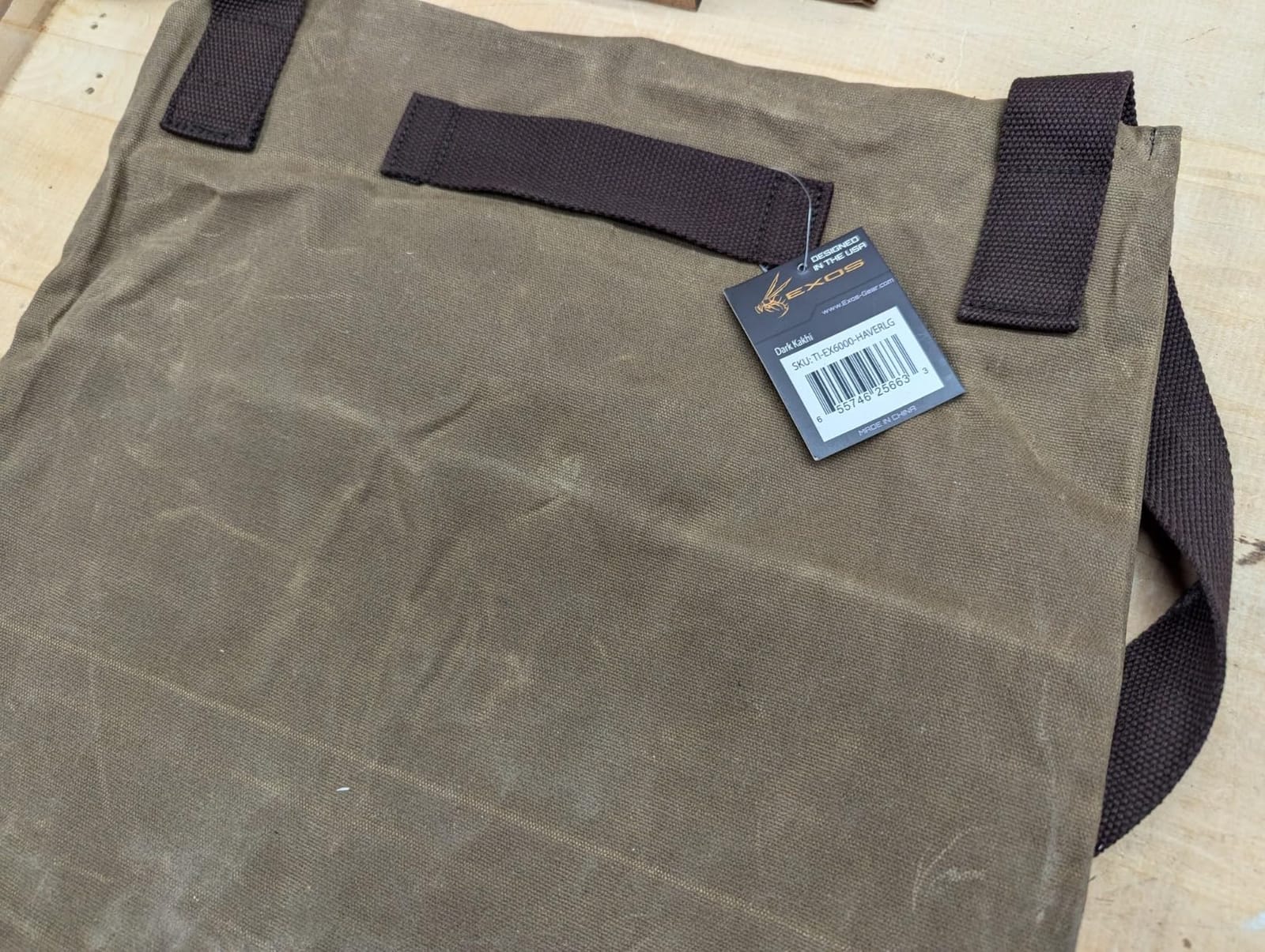 Exos Waxed Canvas Haversack Bushcraft Shoulder Bag - Durable Canvas Messenger Bag - Foraging Bag, Gardening Bag, 2 Sizes customer photo 1