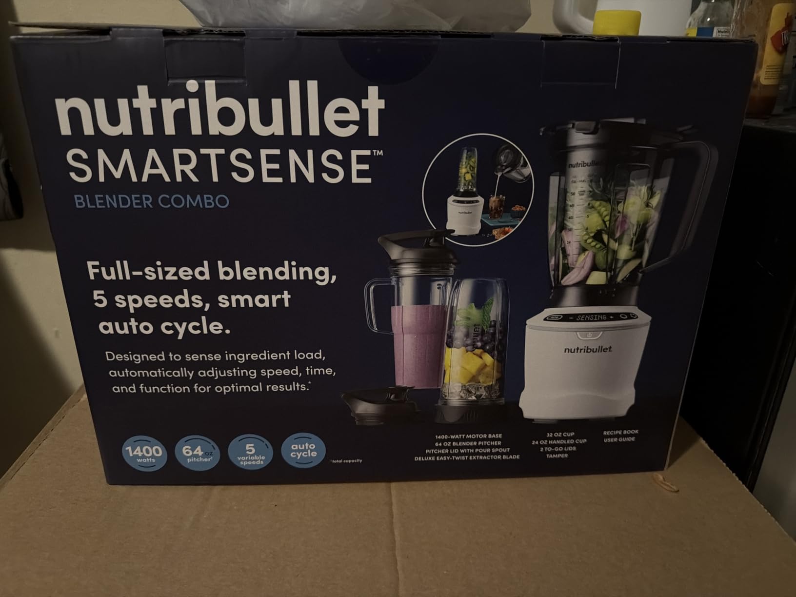 nutribullet SmartSense Blender Combo, 1400W, 64oz Pitcher, 32oz & 24oz Cups, 5-Speed, Smoothies, Ice and Frozen Fruit, Nut Milk, Soup, Gunmetal Gray, NBF50700 customer photo 1