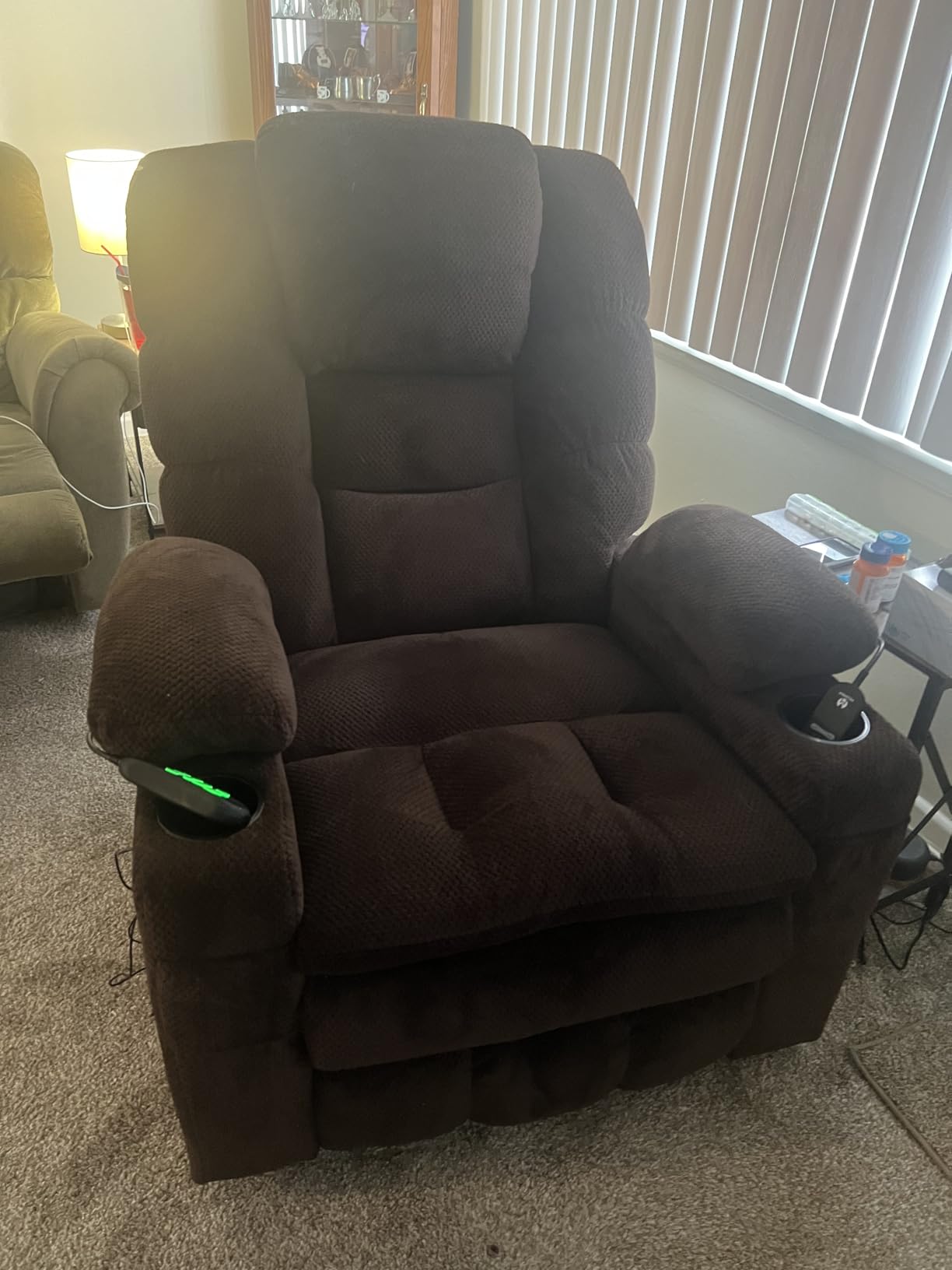 MCombo 3 Motor Small Power Lift Recliner for Elderly, Massage & Heat, 7631 | Lay Flat, Infinite Position, Power Headrest, Petite Elderly, 4.7