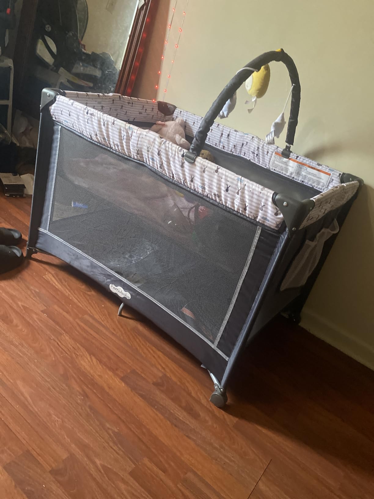 Pamo Babe Foldable Portable Baby Playard Crib for Toddlers | Foldable portable playard, lightweight crib with compact storage for travel & outdoor use customer photo 1